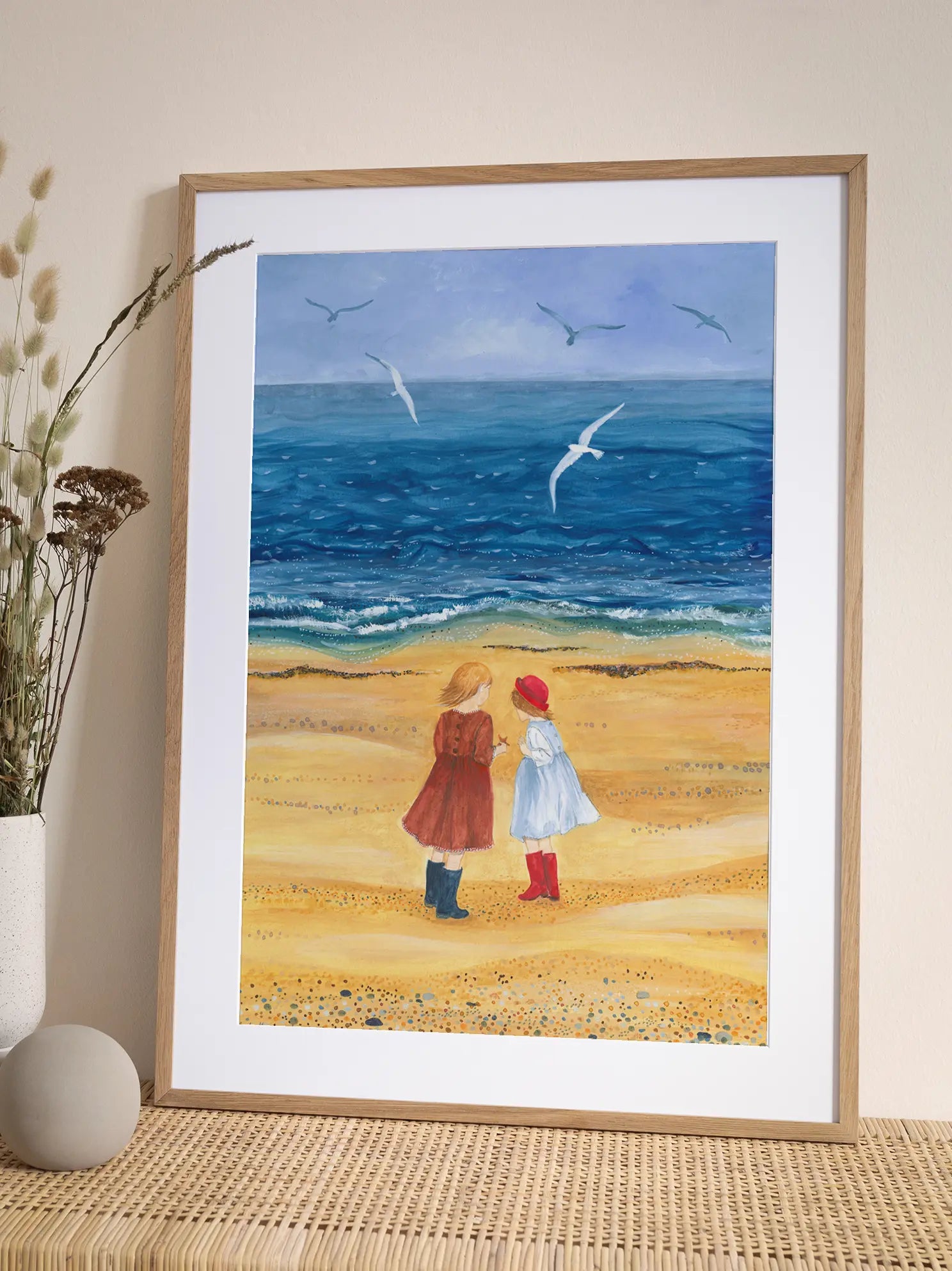 Two Girls at the Beach Poster