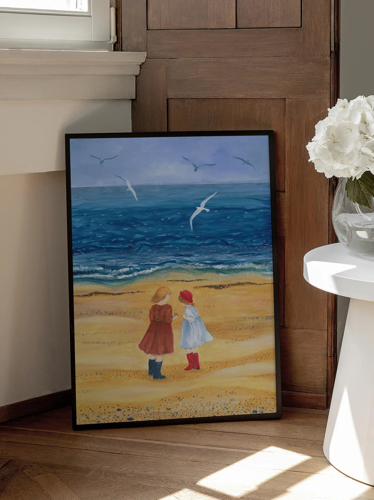 Two Girls at the Beach Poster