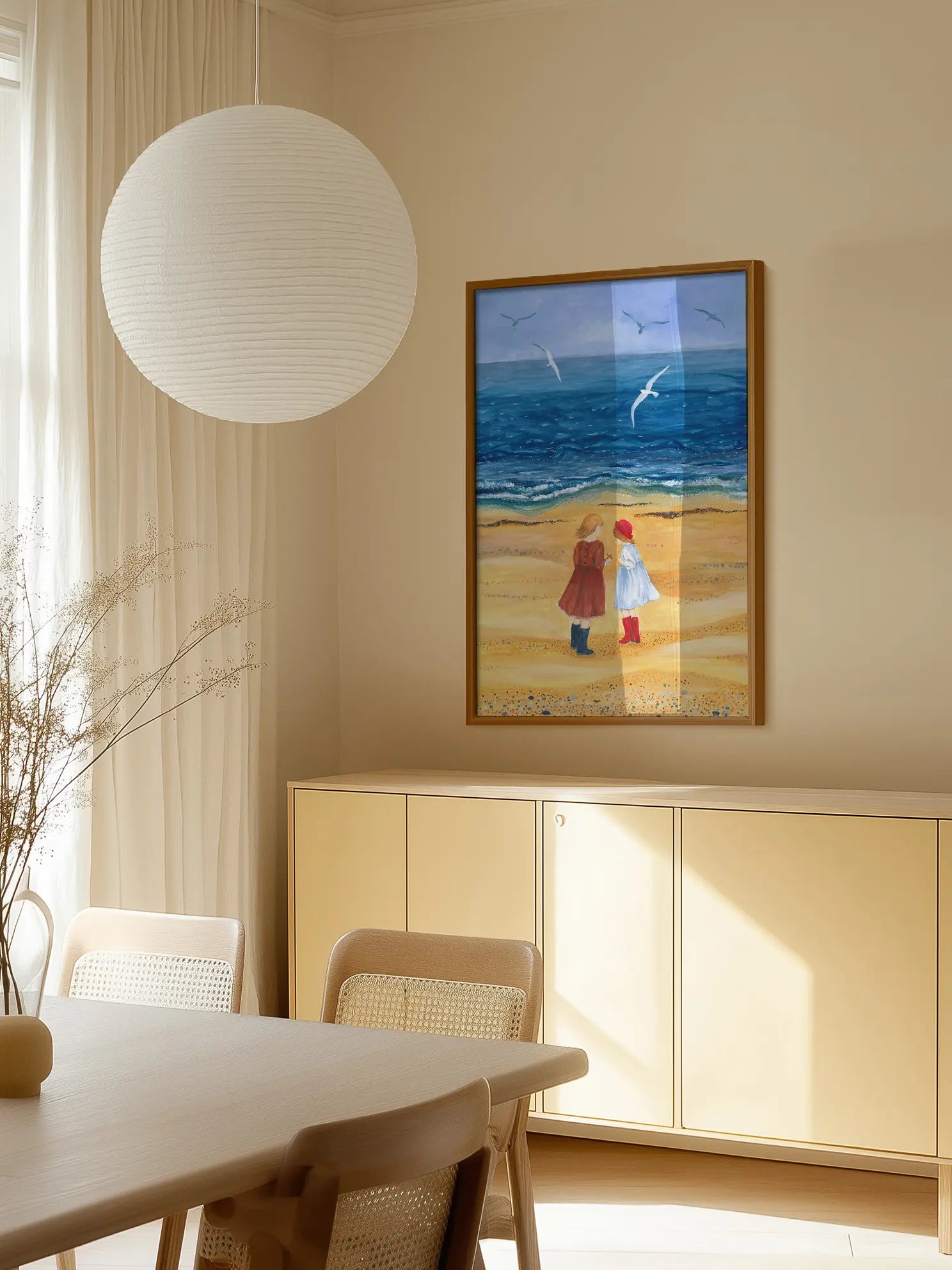 Two Girls at the Beach Poster
