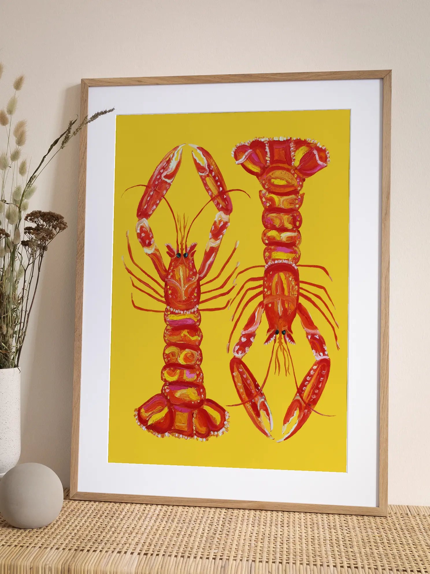 Two Lobsters Poster