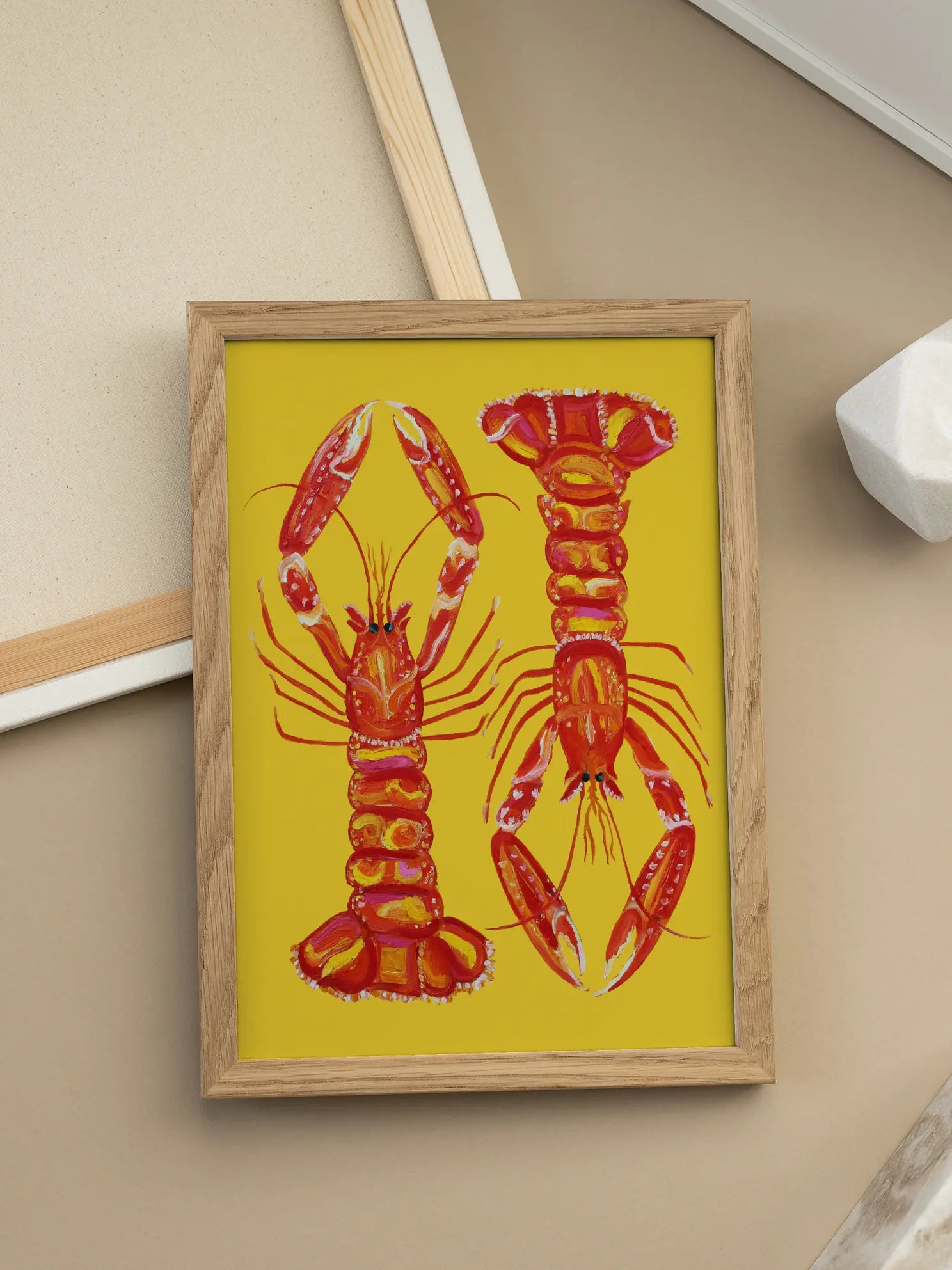 Two Lobsters Poster