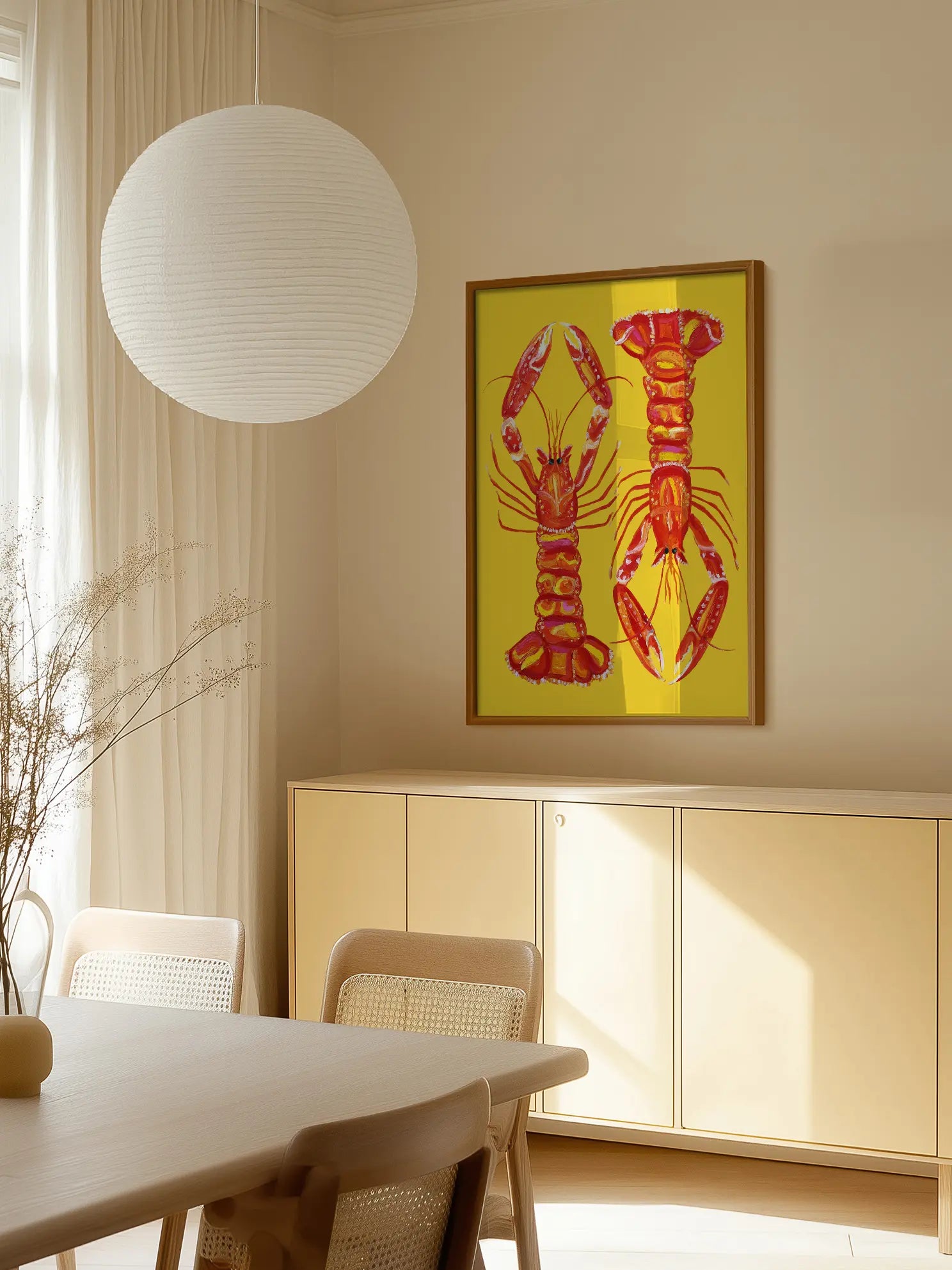 Two Lobsters Poster