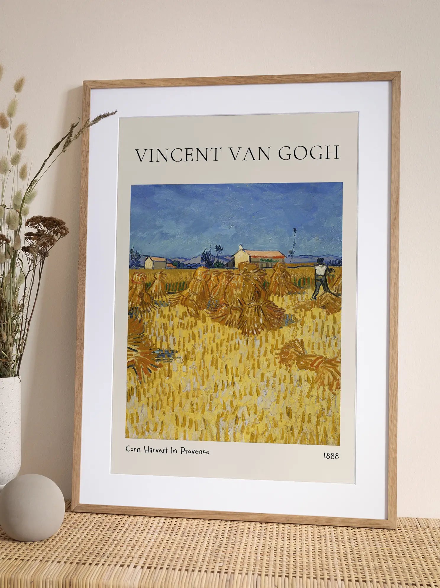 Van Gogh — Corn Harvest in Provence Poster