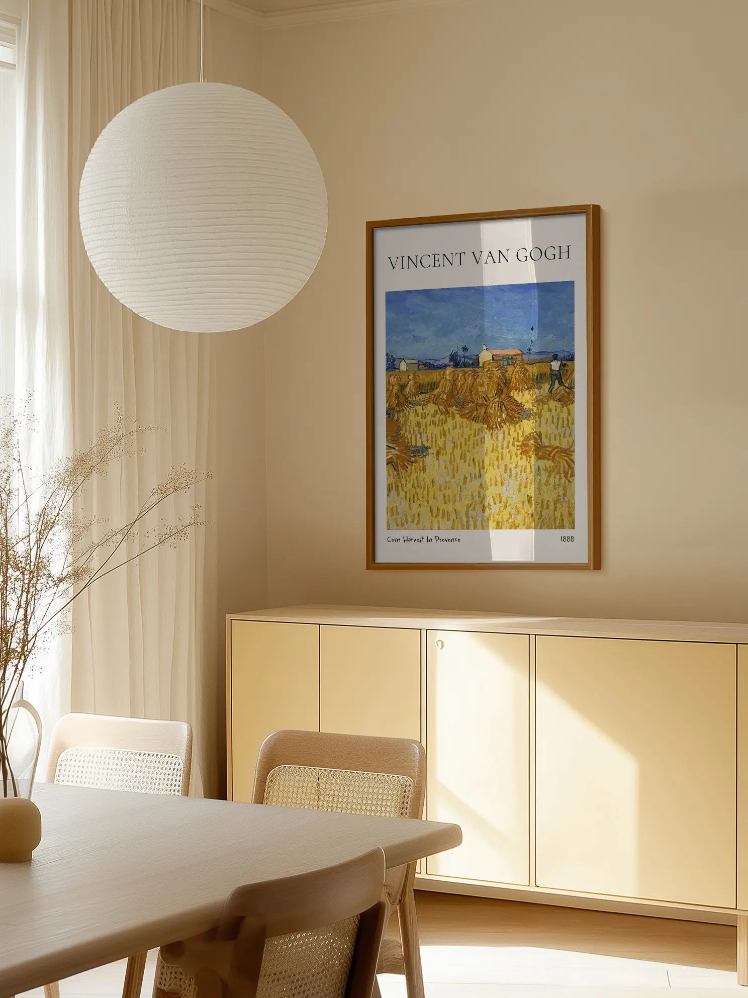 Van Gogh — Corn Harvest in Provence Poster