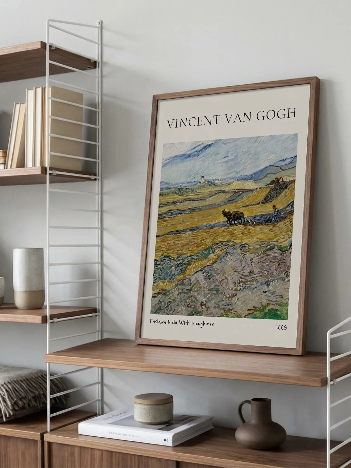 Van Gogh — Enclosed Field with Ploughman Poster