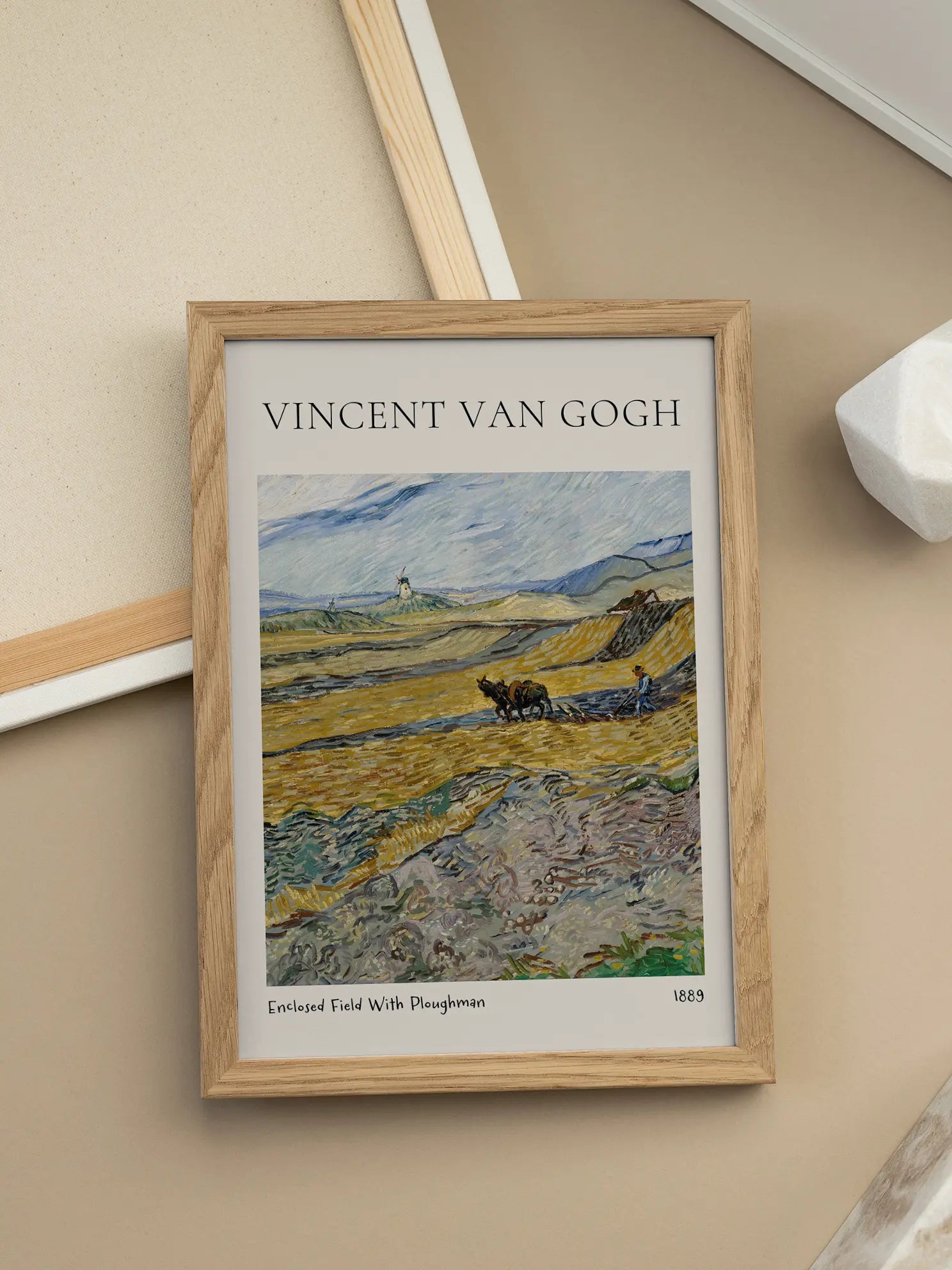 Van Gogh — Enclosed Field with Ploughman Poster