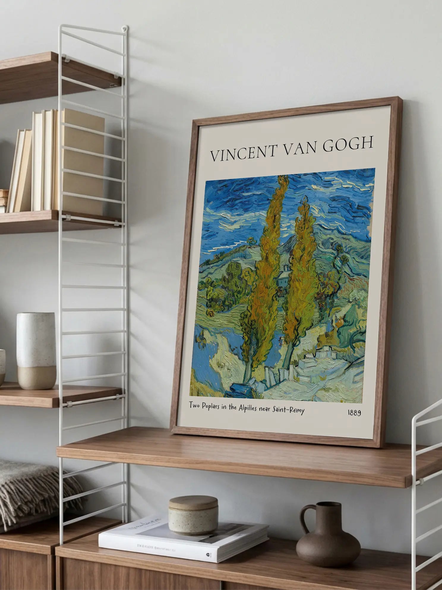 Van Gogh — Two Poplars in the Alpilles near Saint-Rémy Poster