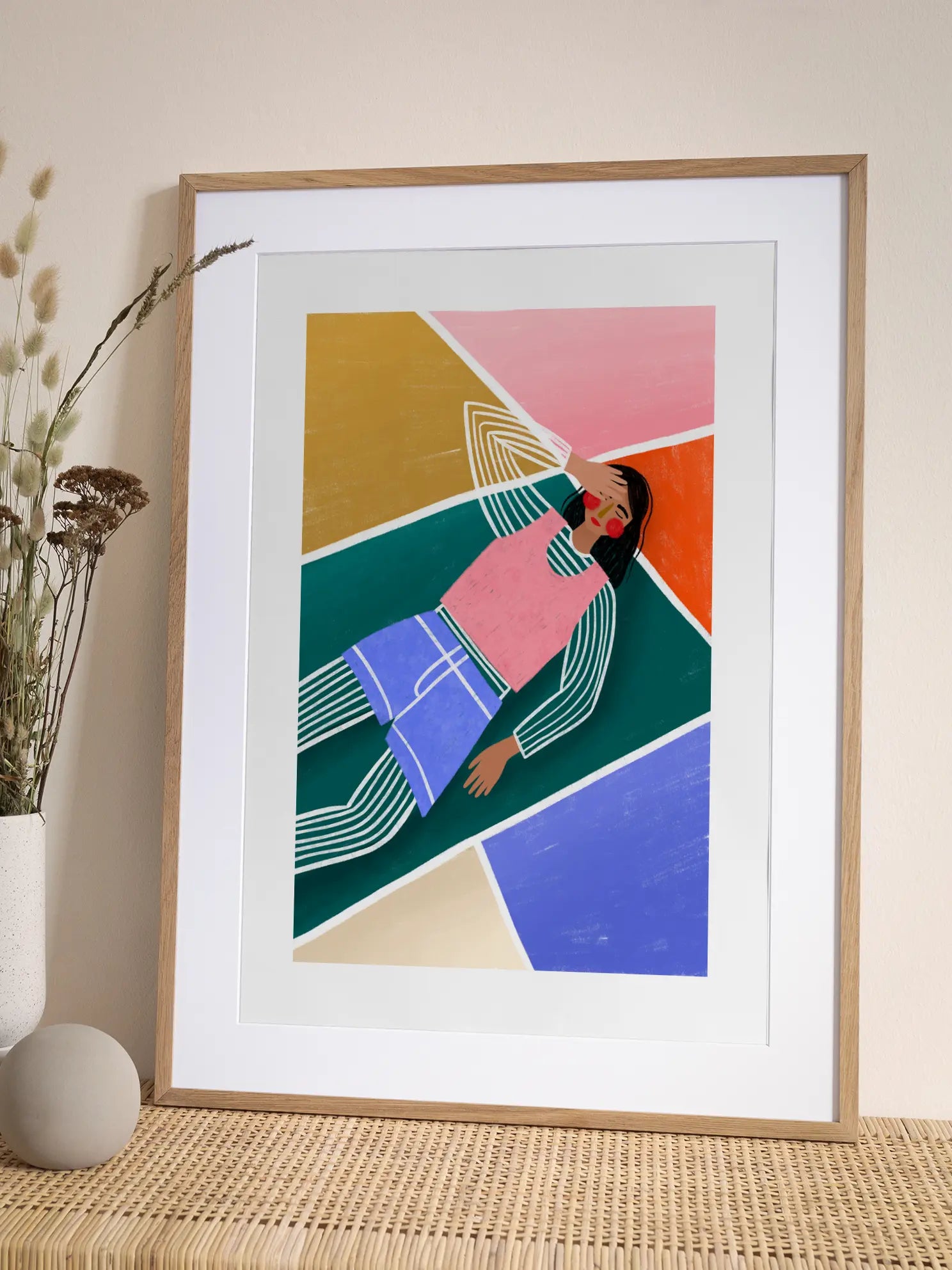 Vibrant Lady Resting Poster