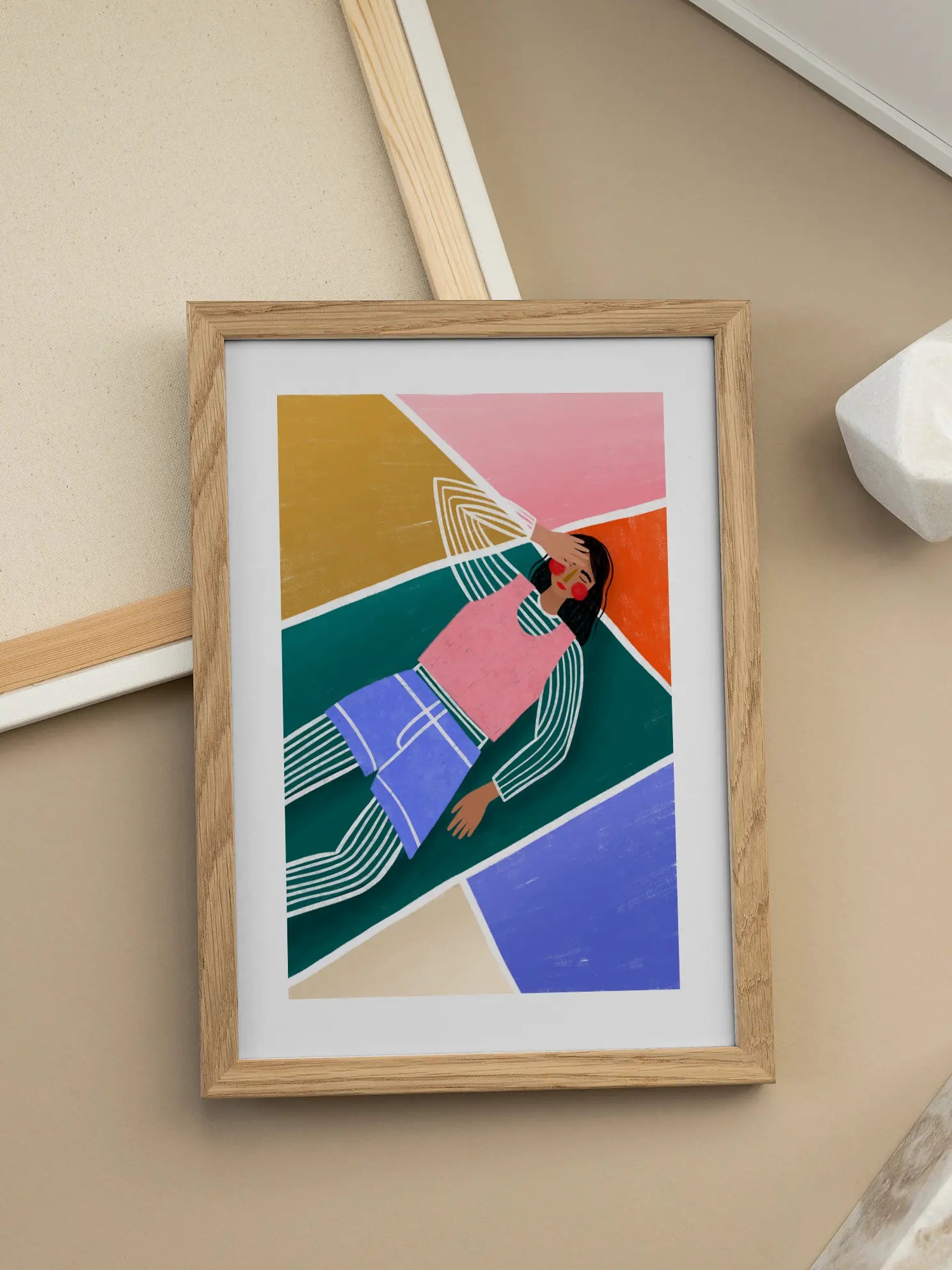 Vibrant Lady Resting Poster