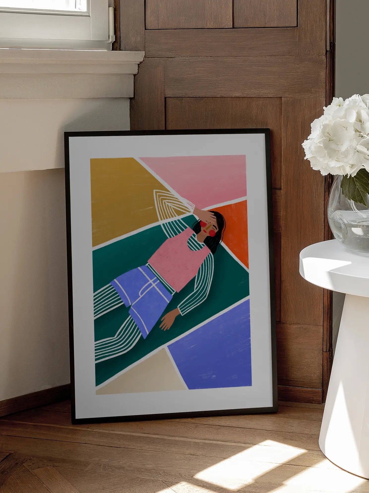 Vibrant Lady Resting Poster