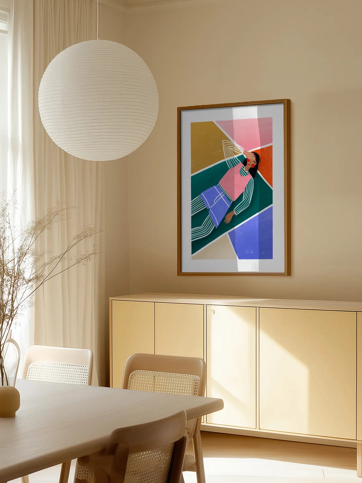 Vibrant Lady Resting Poster