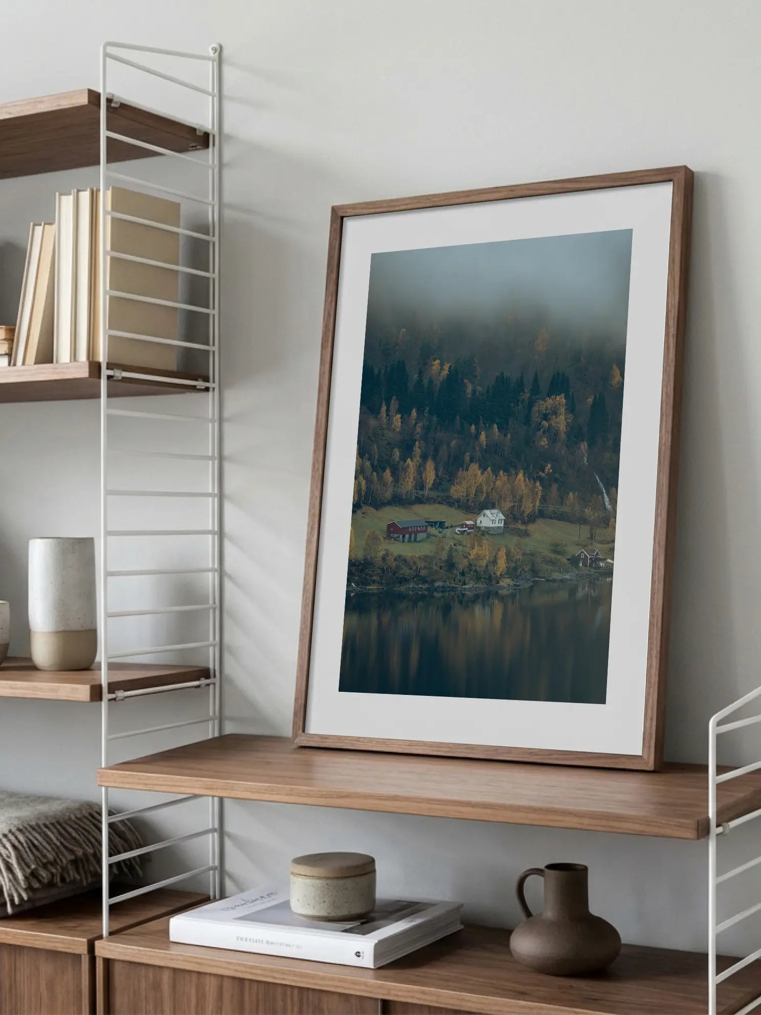 Village by the Lake Poster