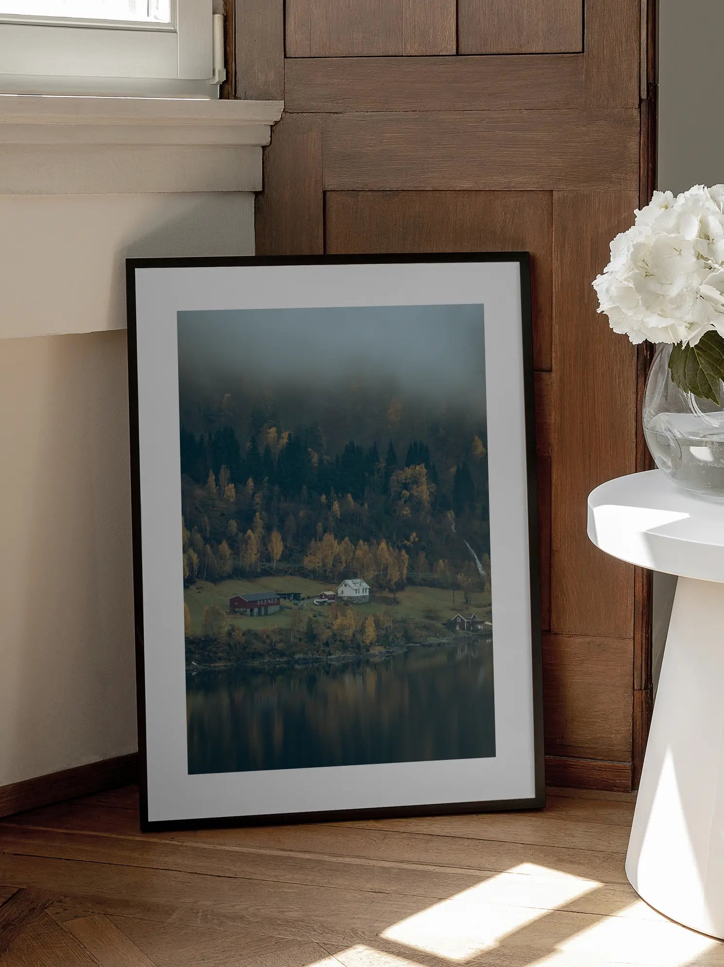 Village by the Lake Poster