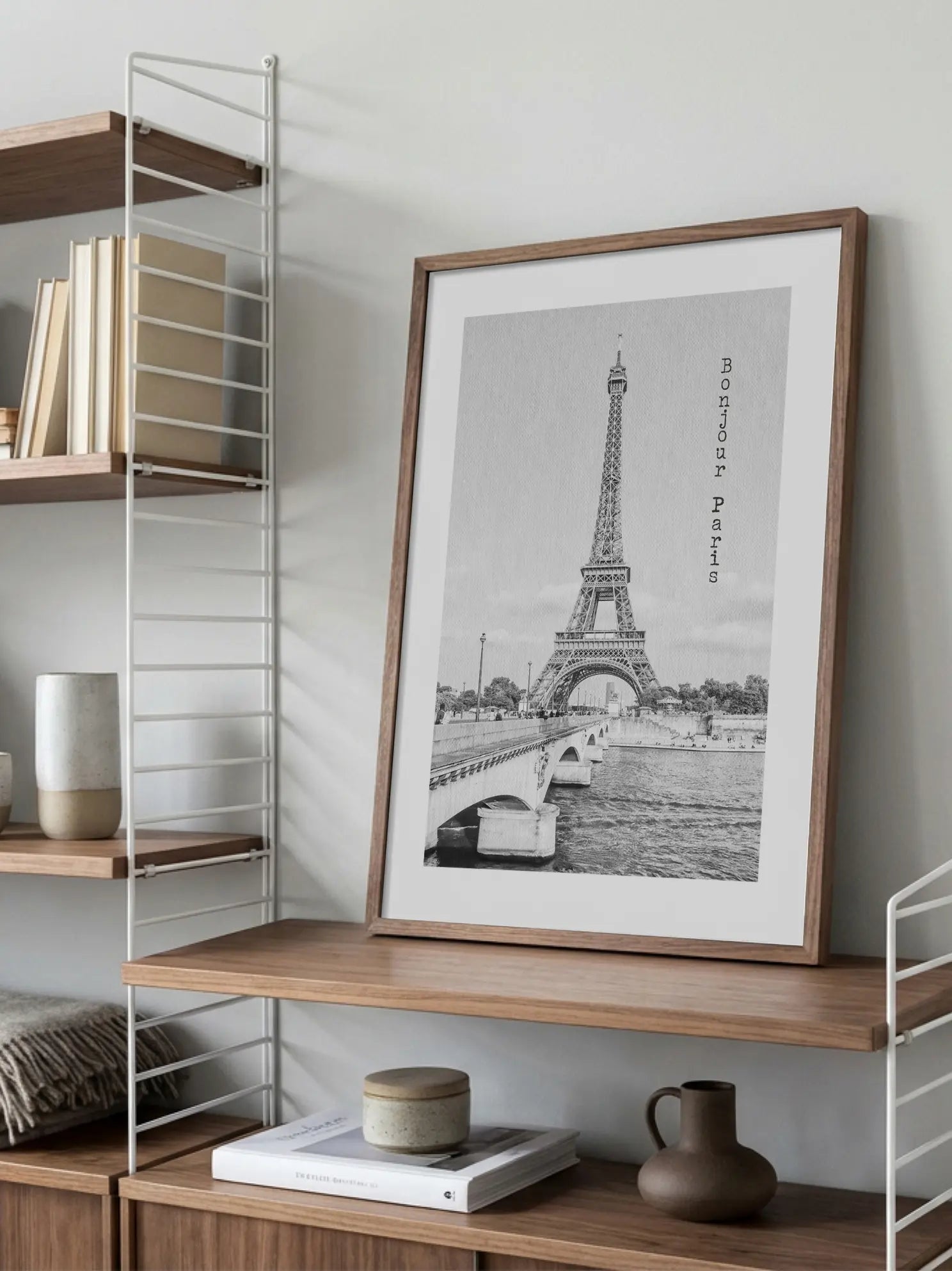 Vintage Bonjour Paris Poster