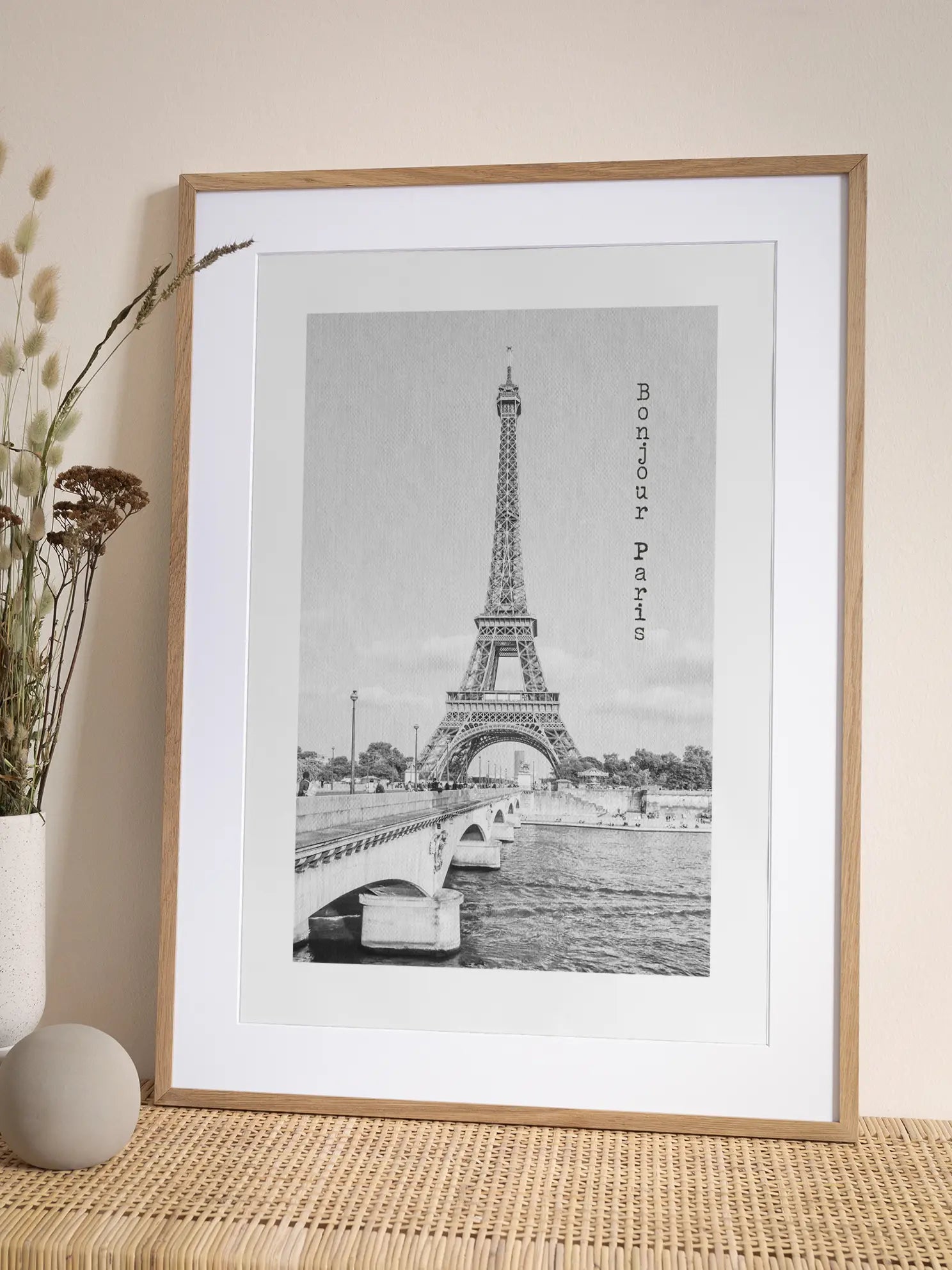 Vintage Bonjour Paris Poster
