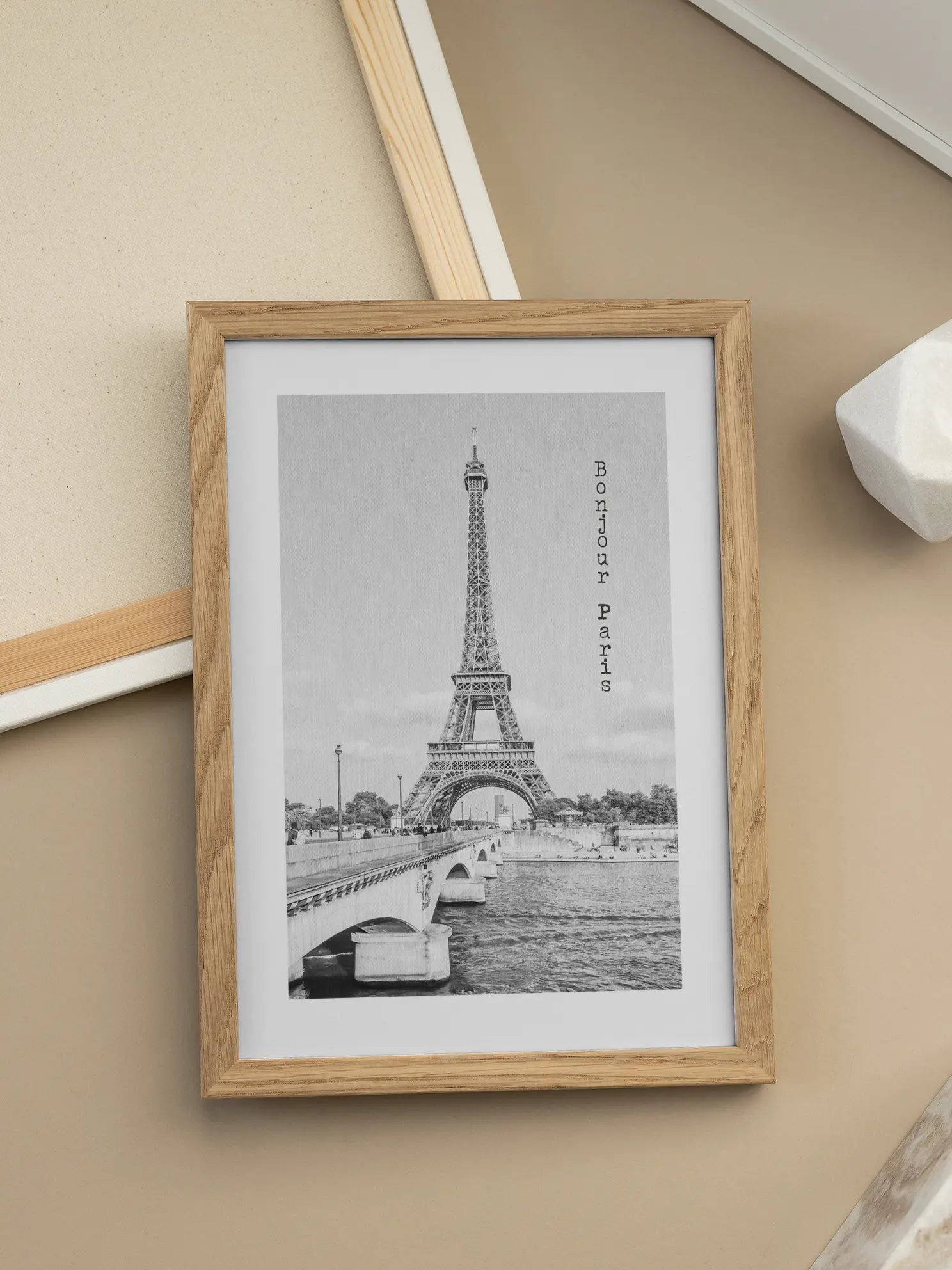 Vintage Bonjour Paris Poster