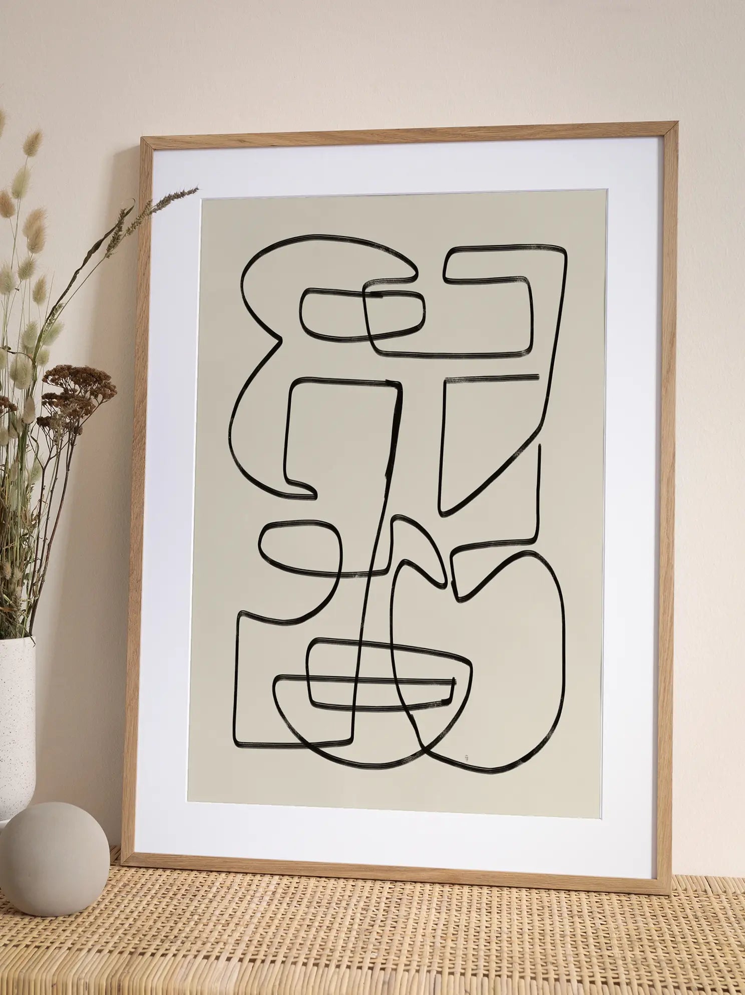 Warm Abstract Lines Poster