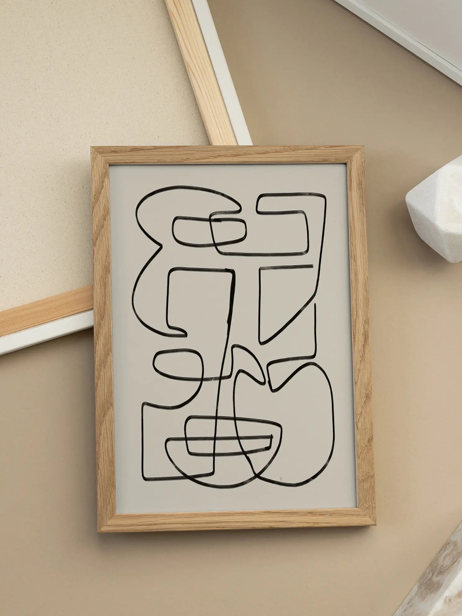 Warm Abstract Lines Poster