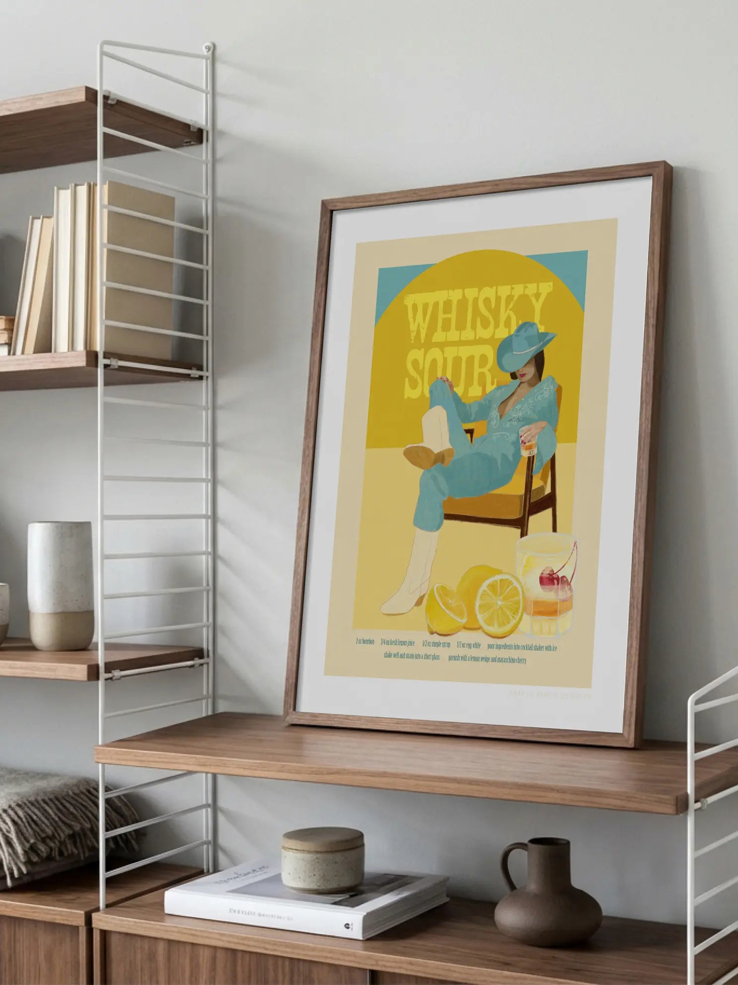 Whisky Sour Cowgirl Poster