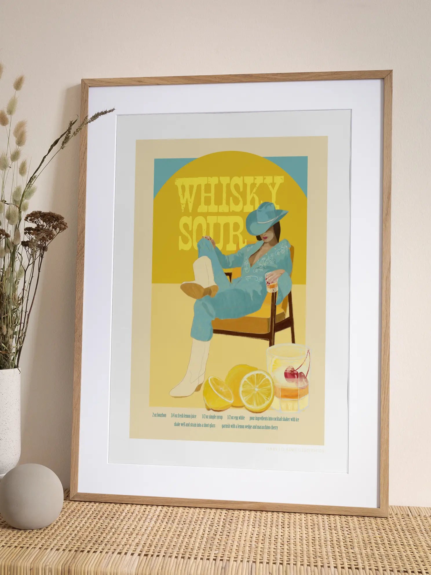 Whisky Sour Cowgirl Poster