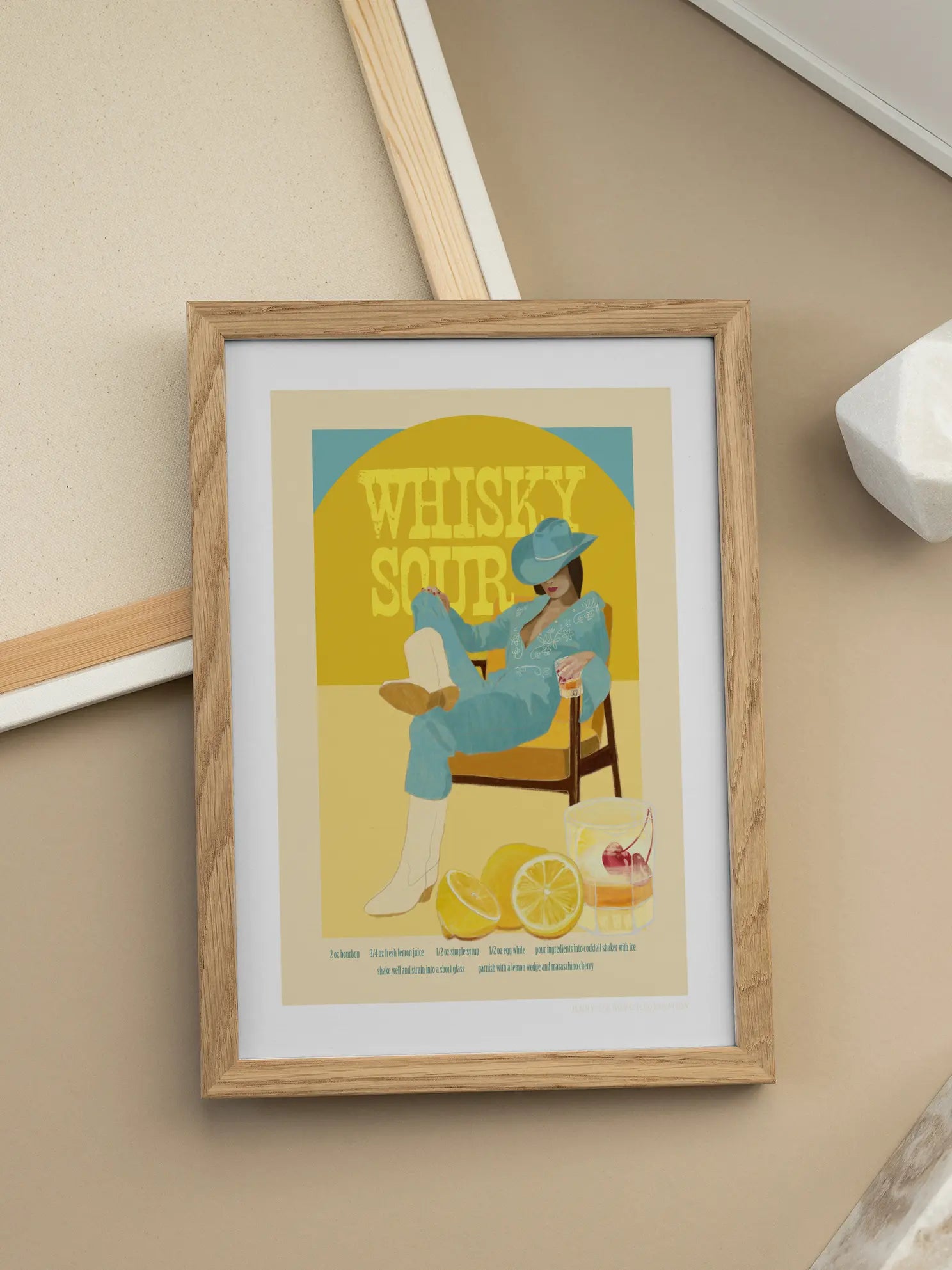 Whisky Sour Cowgirl Poster