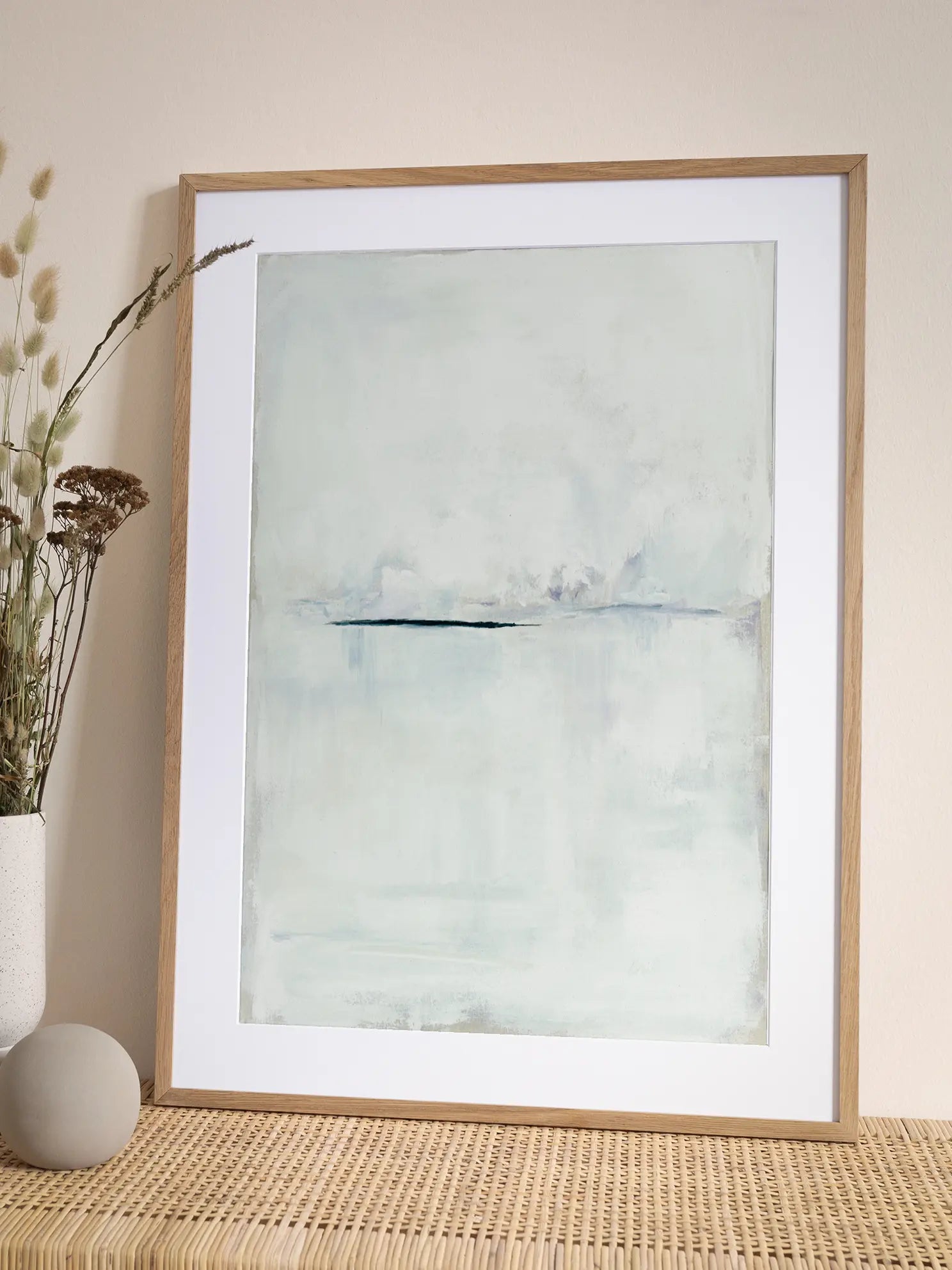 White Abstract Painting Poster