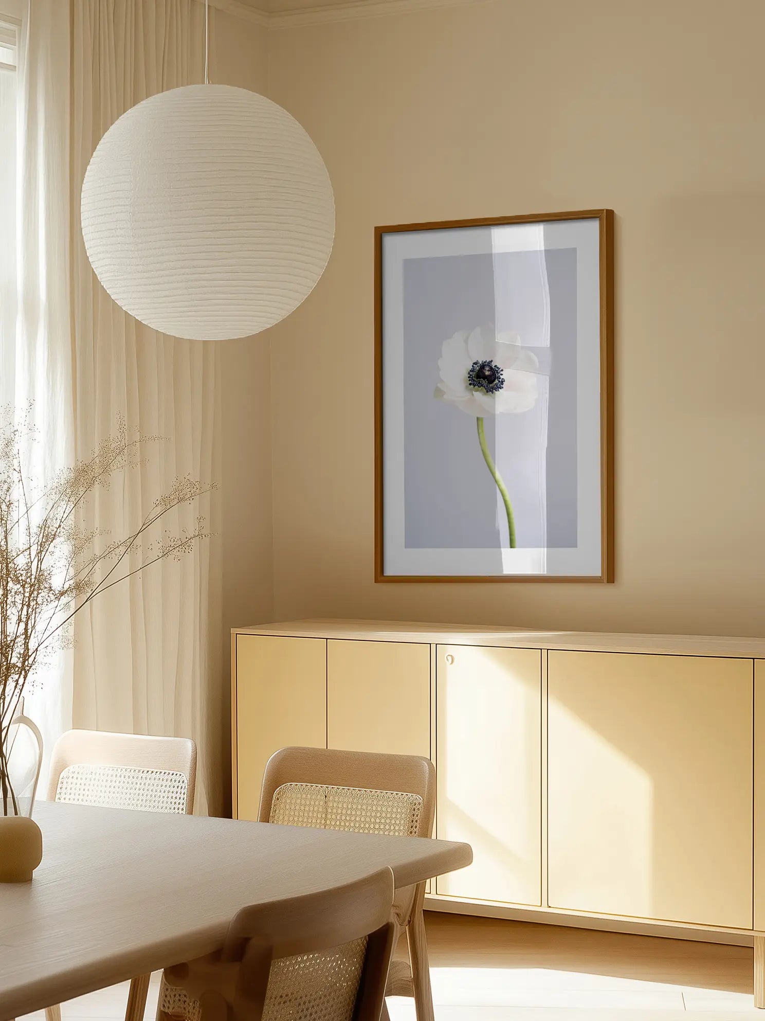 White Anemone Poster