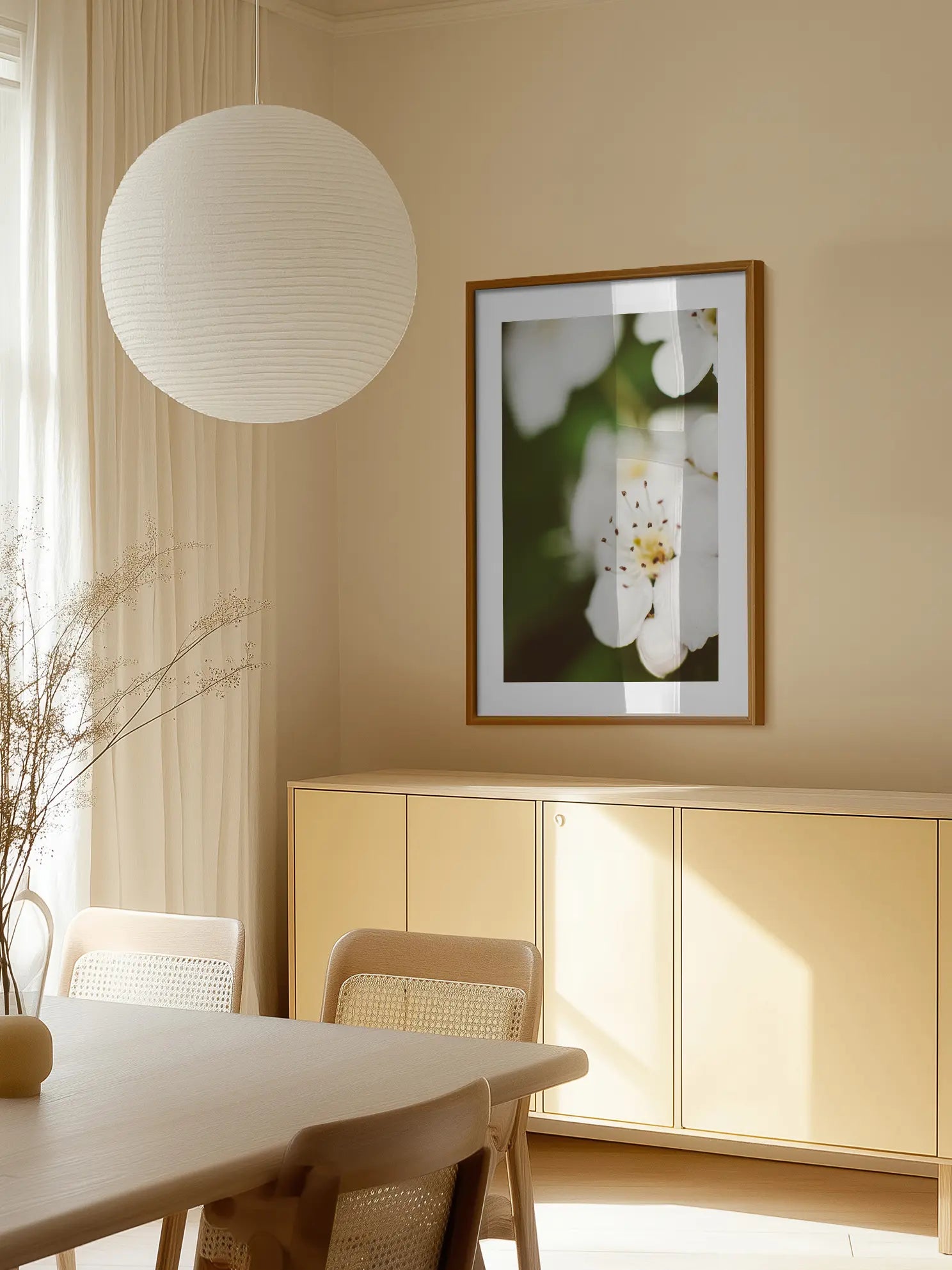 White Blossom Close Up Poster
