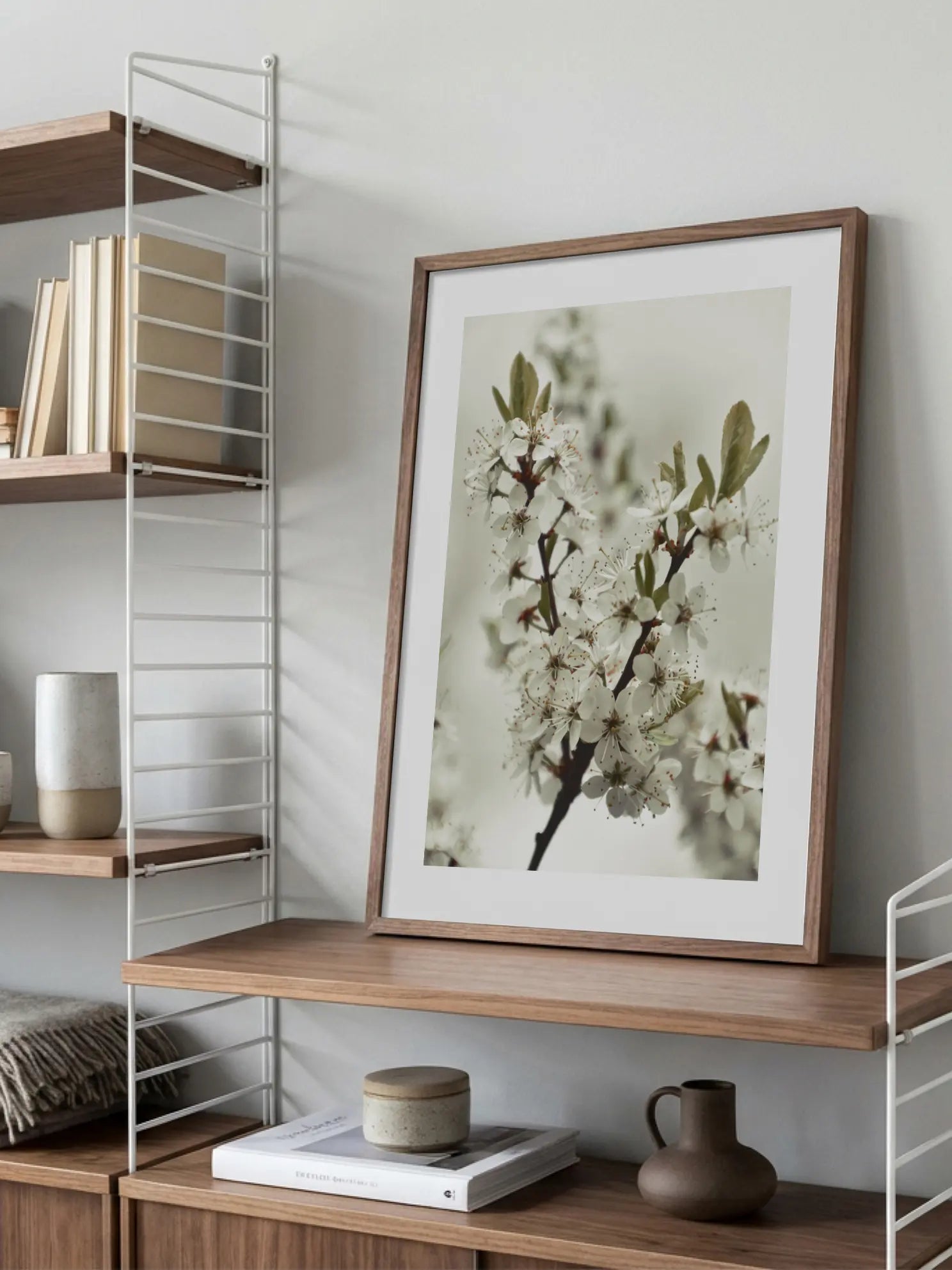 White Blossoming Branch Poster