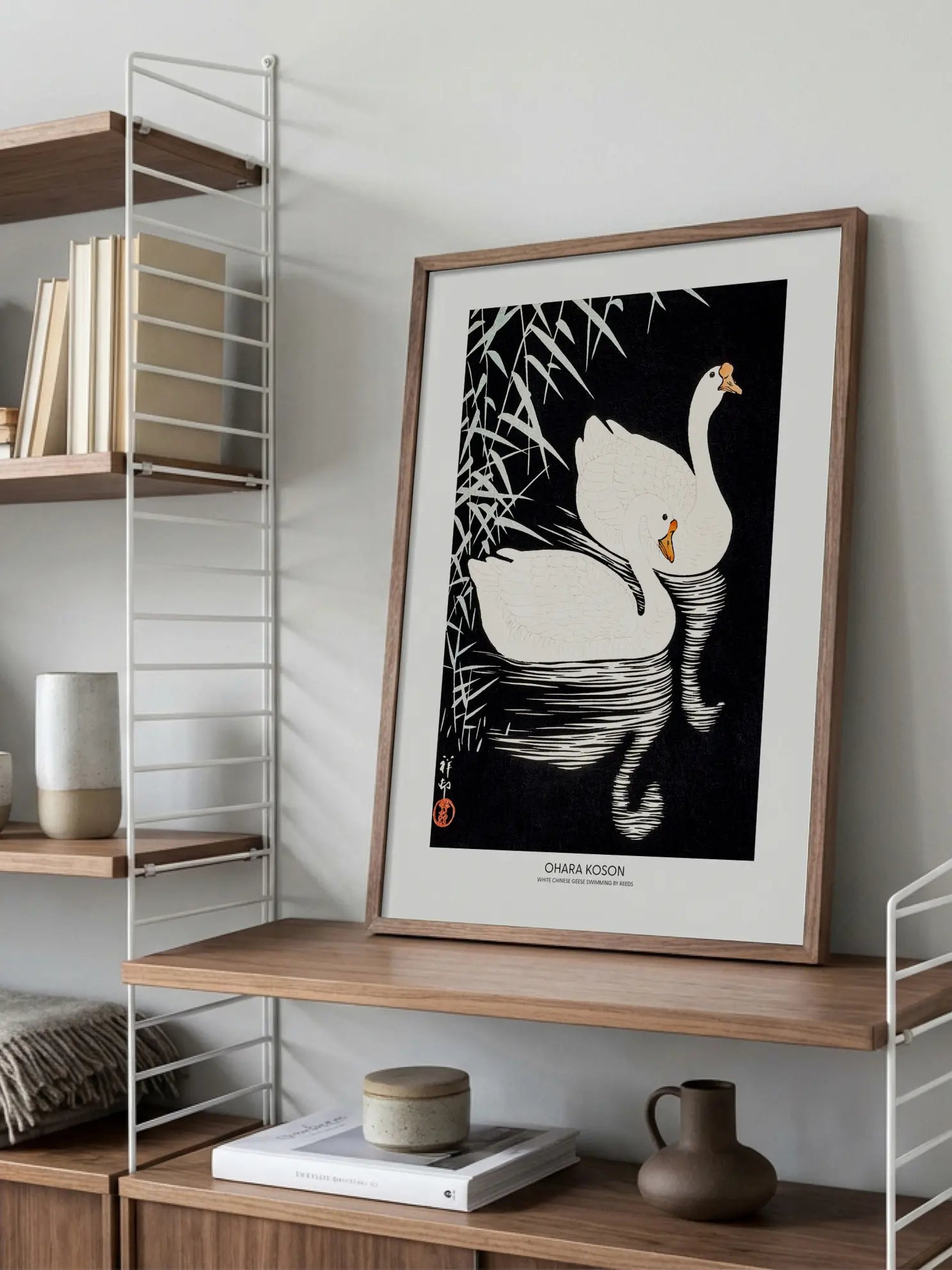 White Chinese Geese Poster