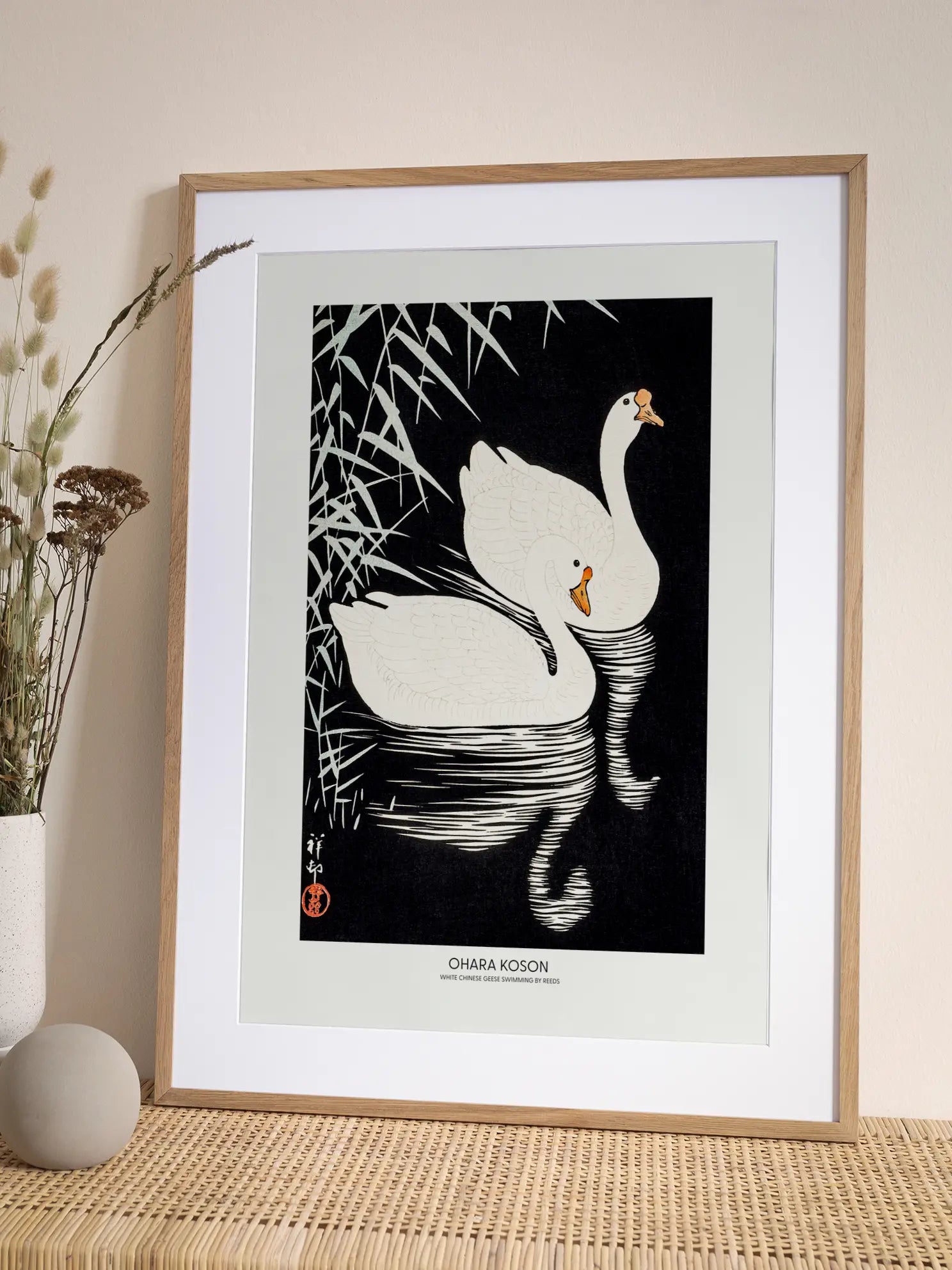 White Chinese Geese Poster