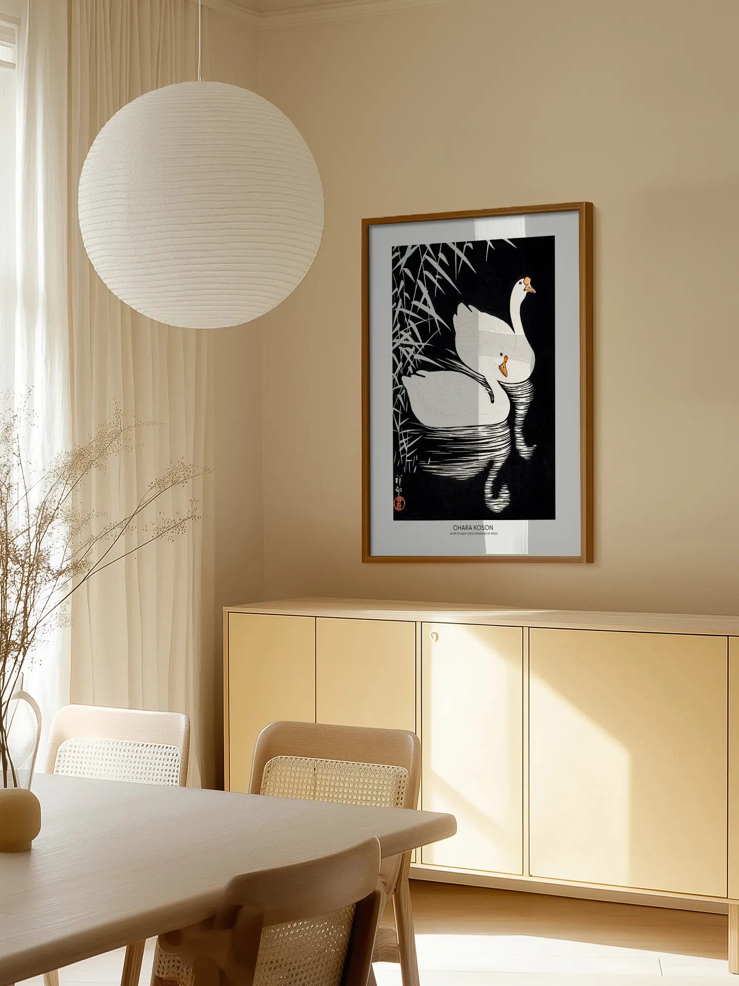 White Chinese Geese Poster