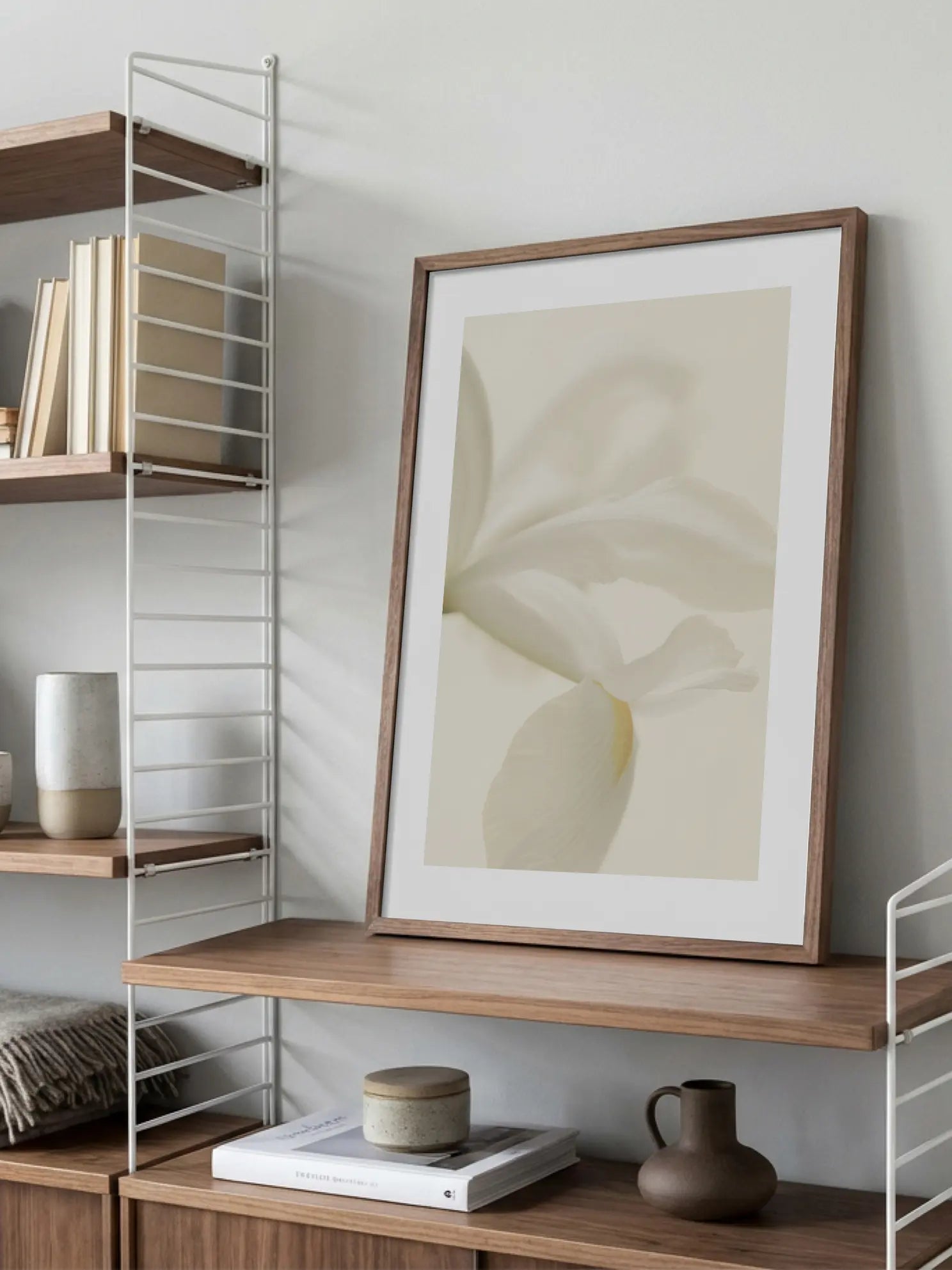 White Flower Petals Poster