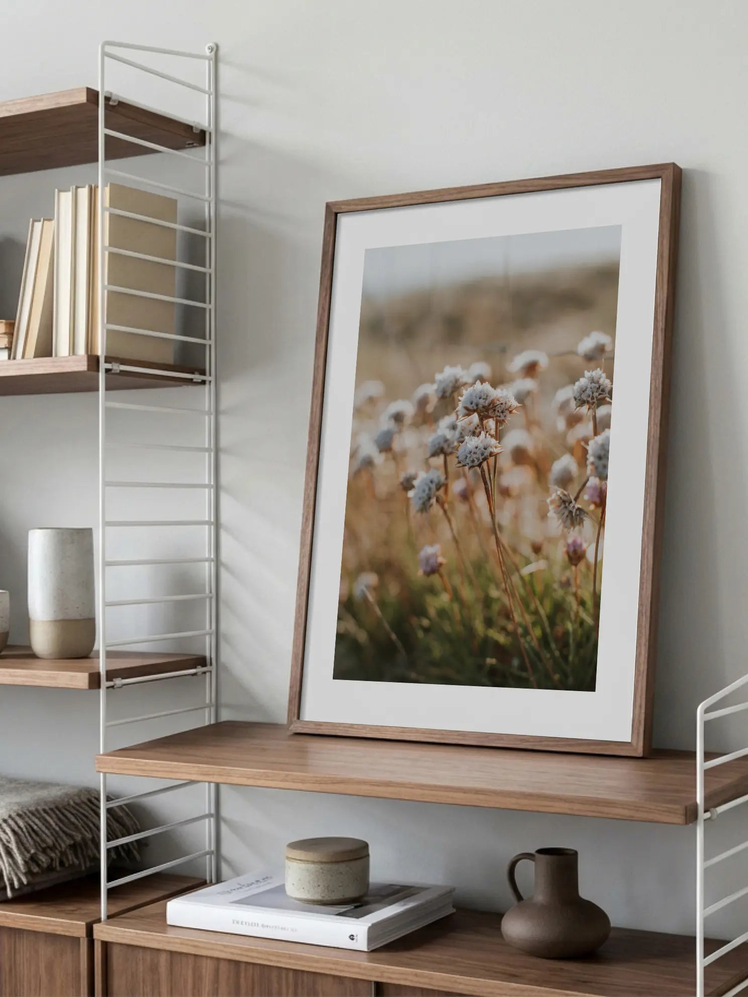 White Meadow Flowers Poster