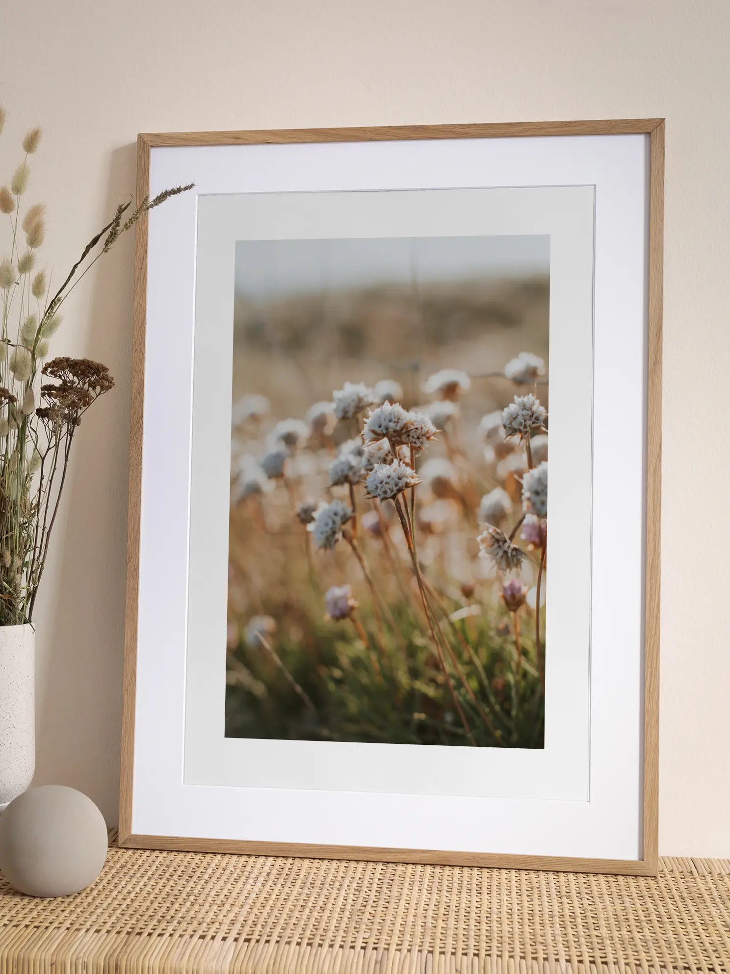 White Meadow Flowers Poster