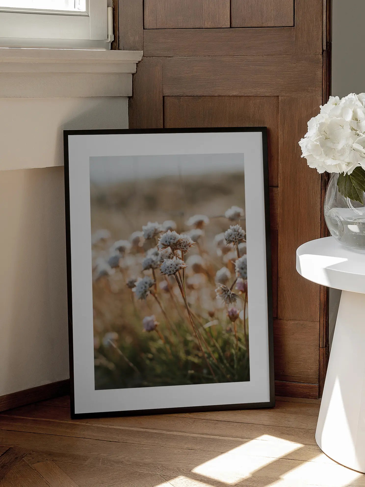 White Meadow Flowers Poster