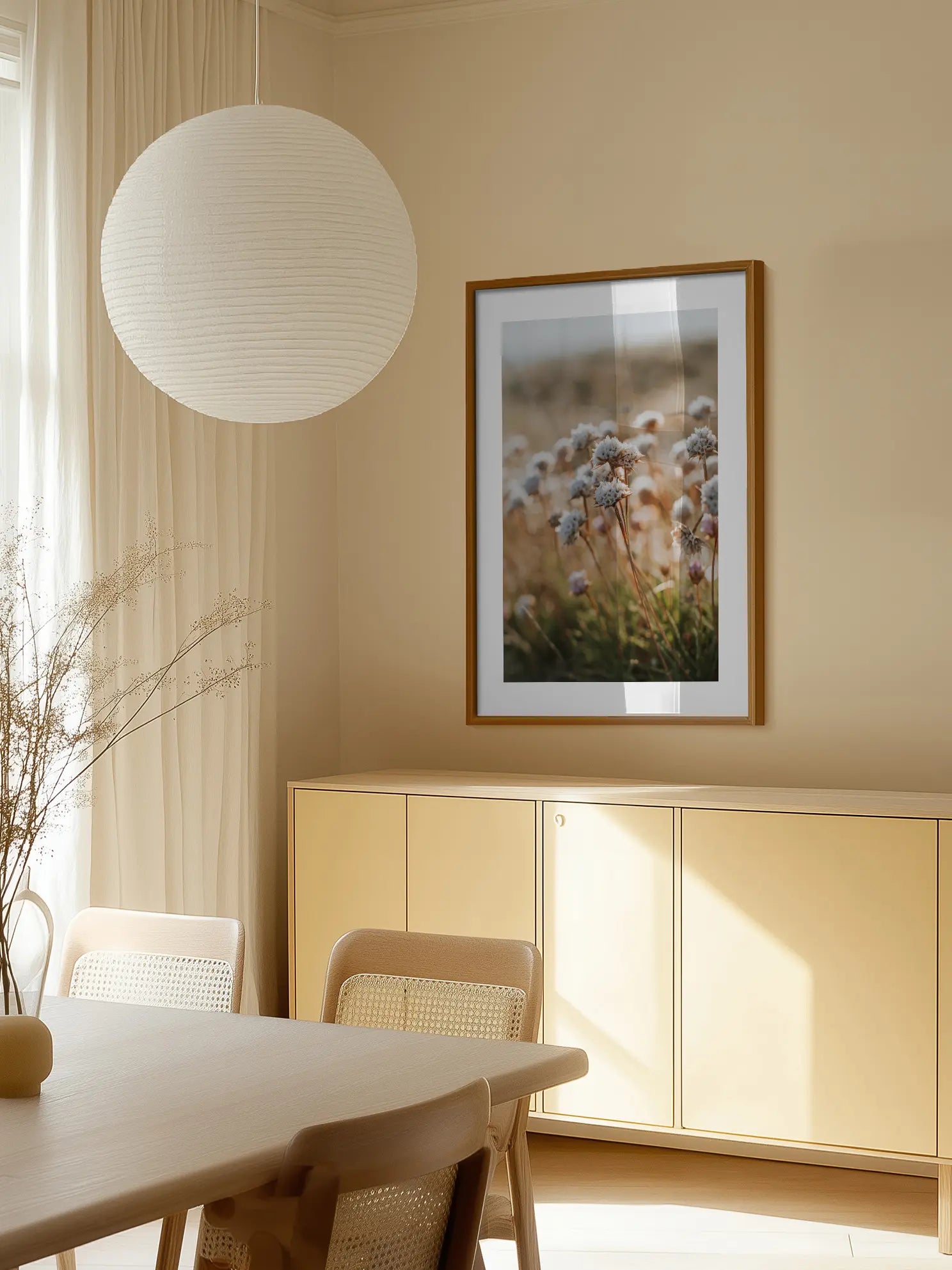 White Meadow Flowers Poster