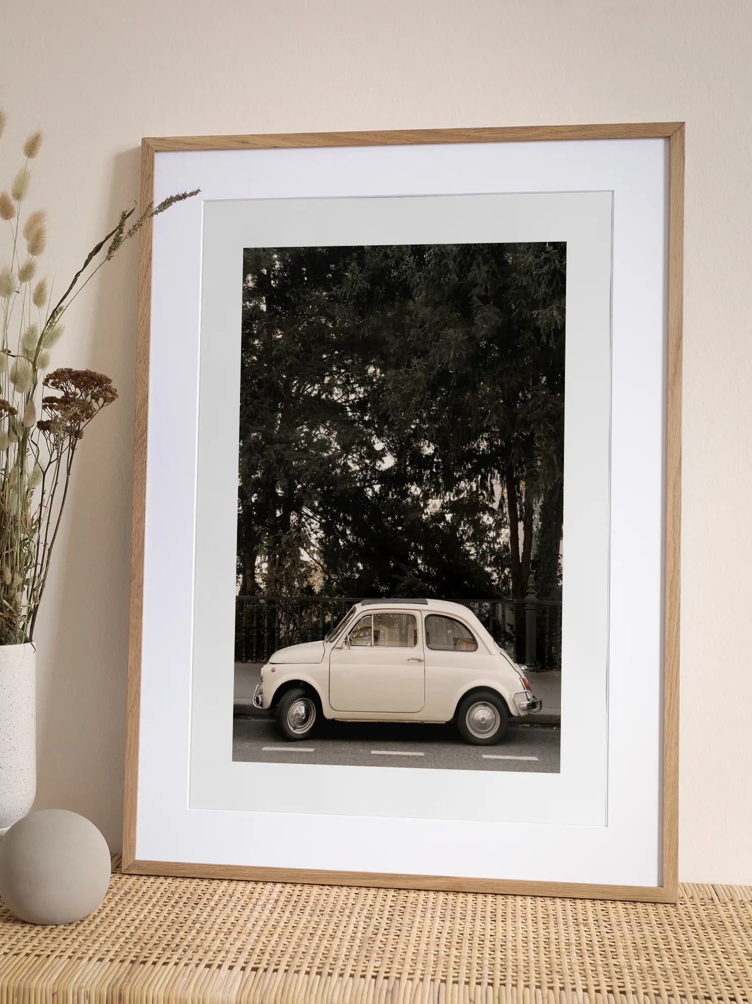 White Oldtimer Poster