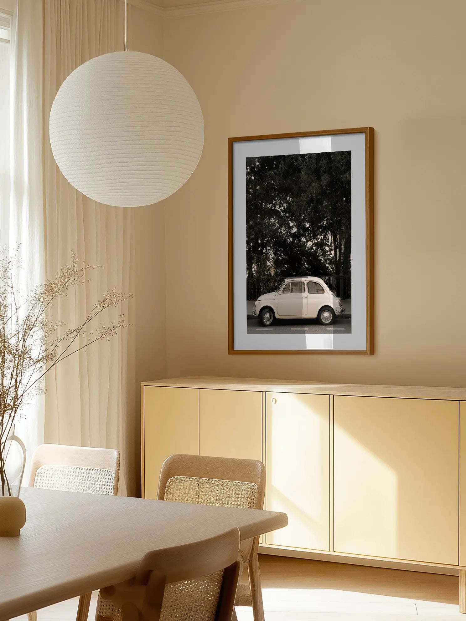 White Oldtimer Poster