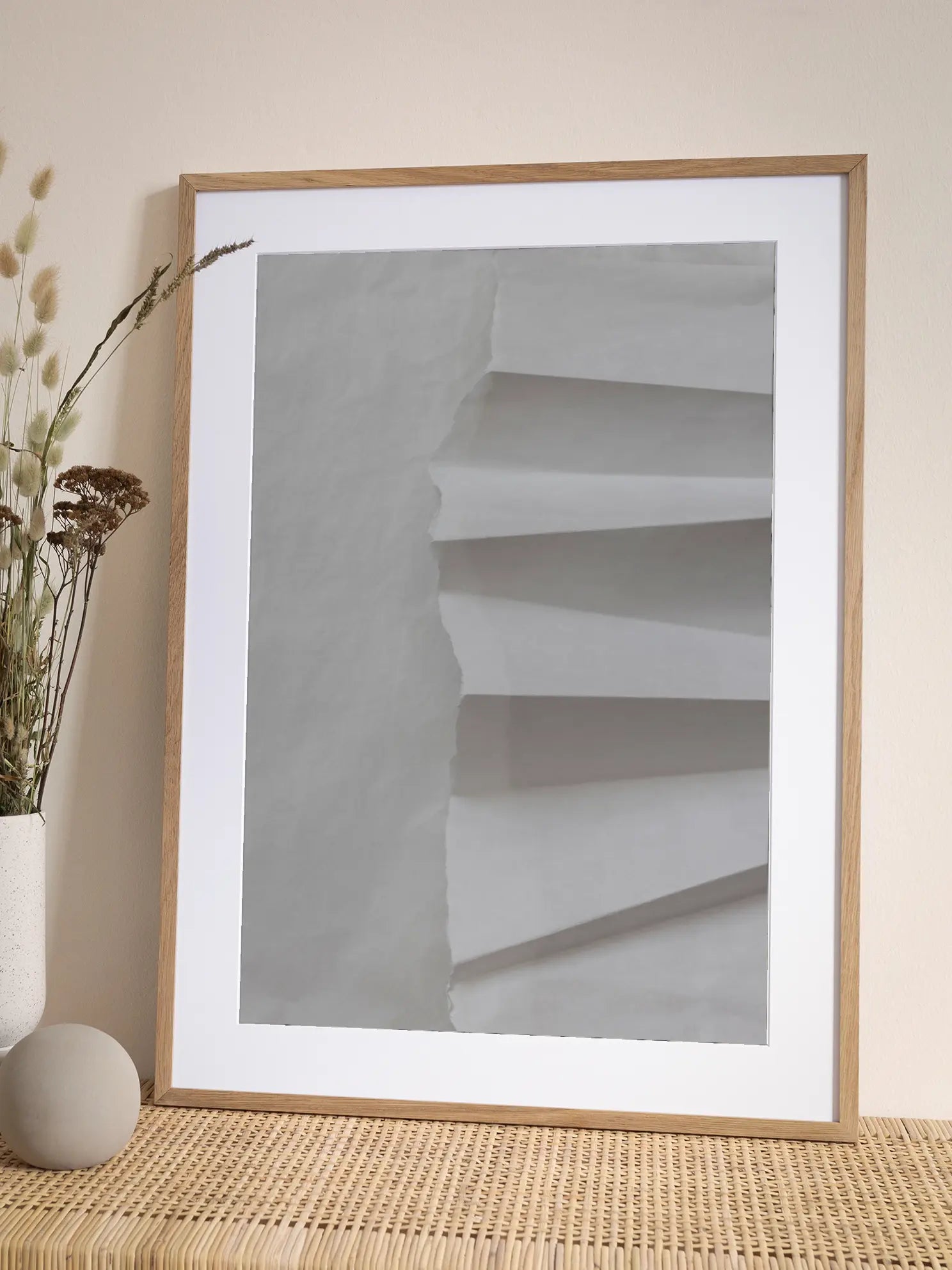White Paper Folds Poster