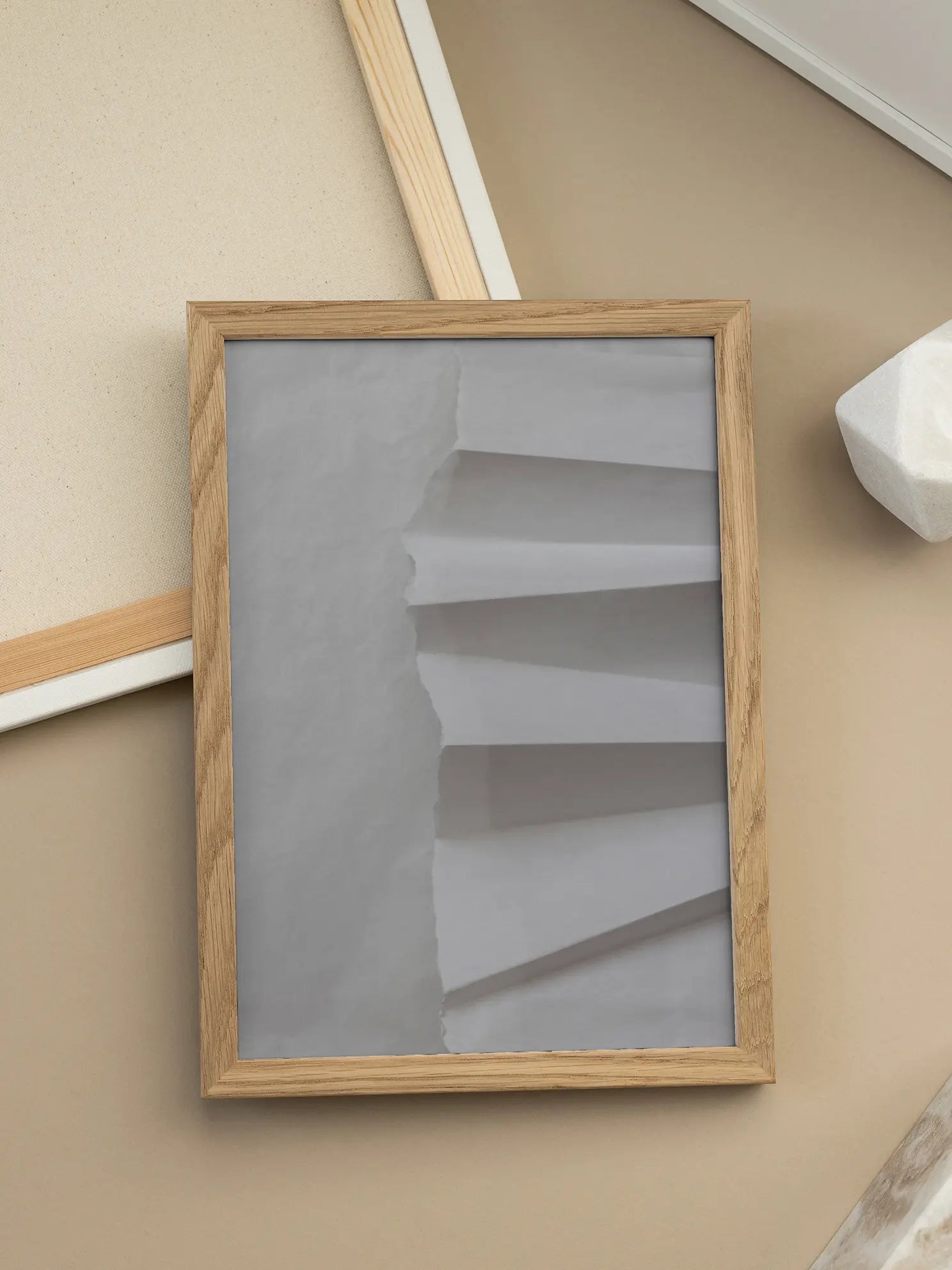 White Paper Folds Poster