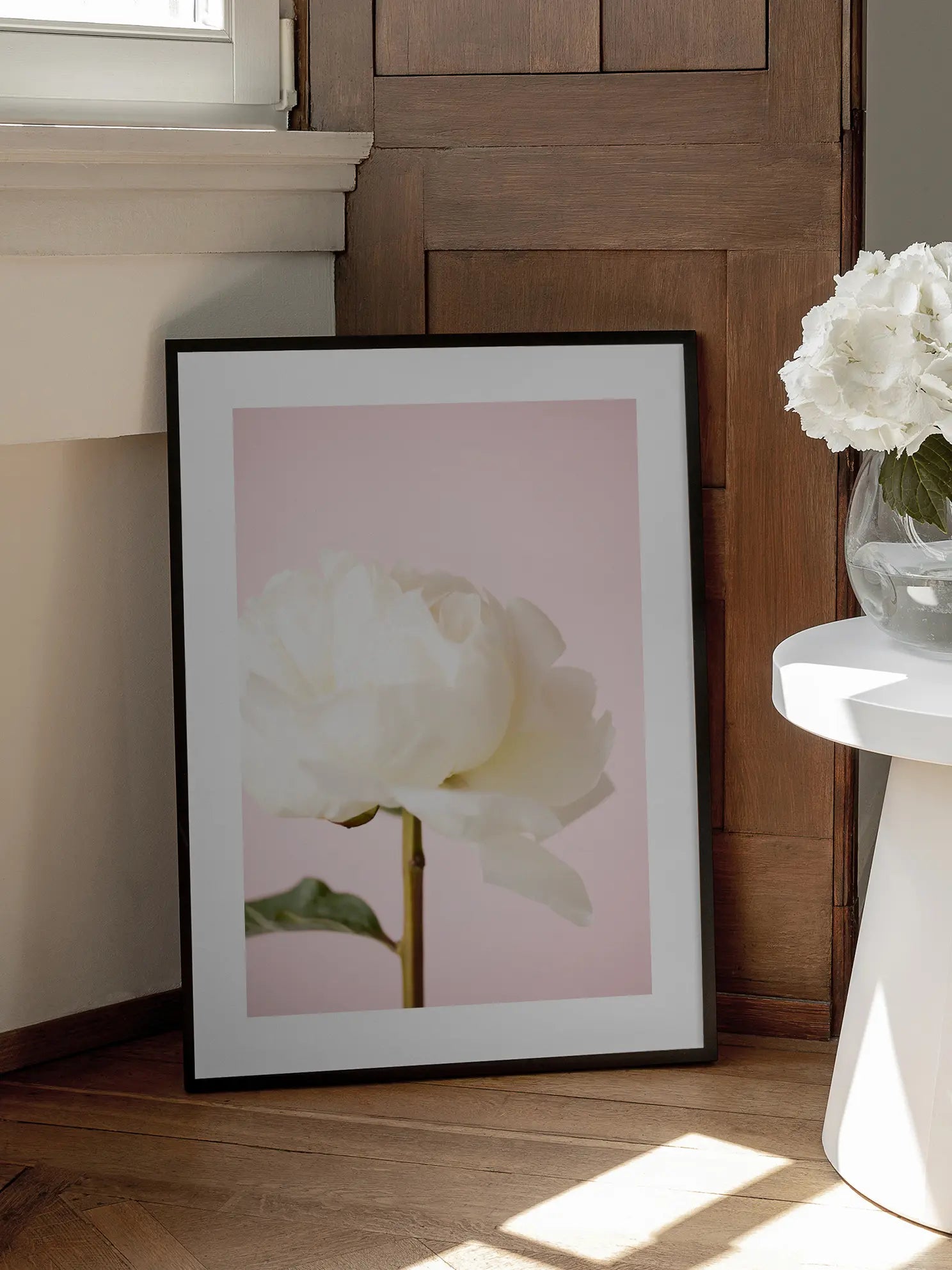 White Peony Poster