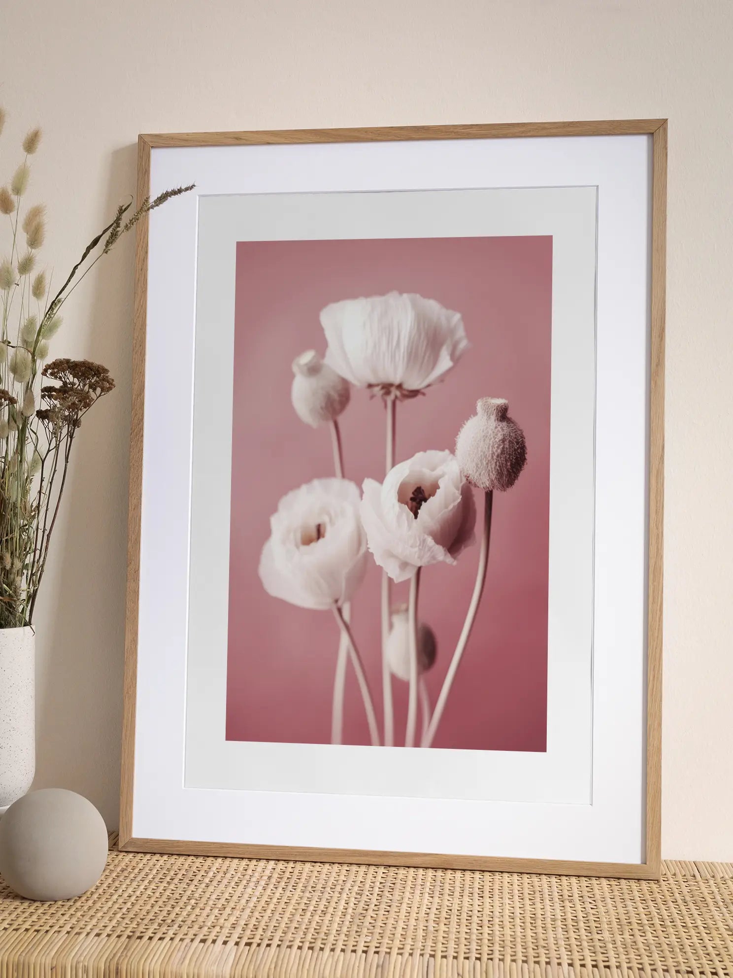 White Poppies Poster