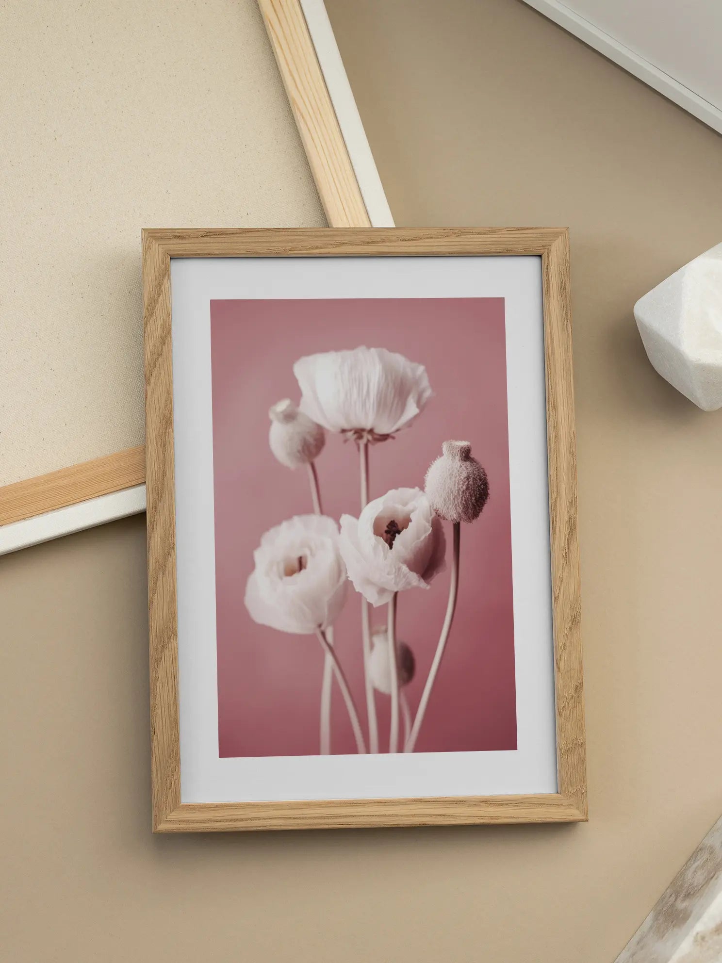 White Poppies Poster