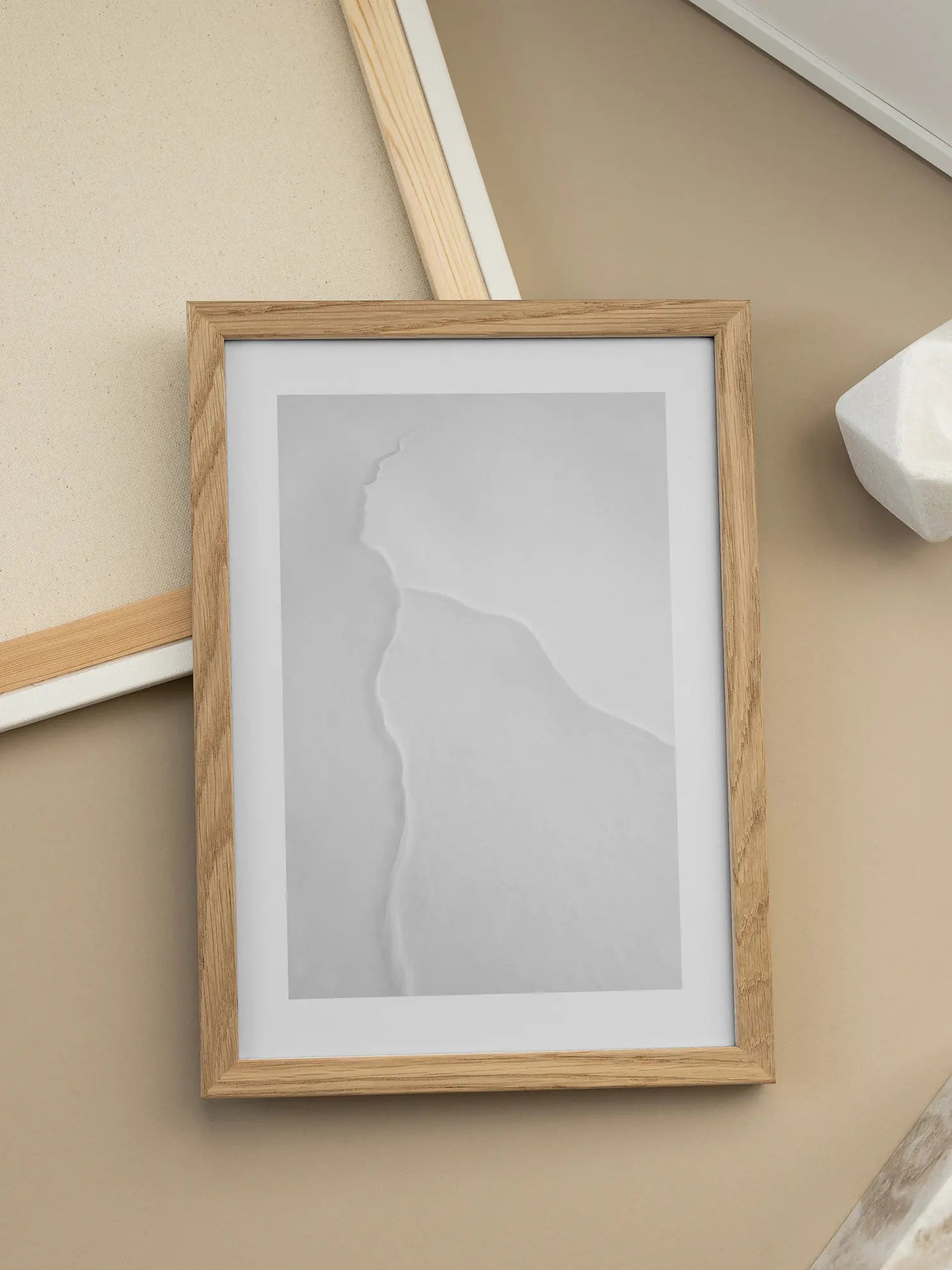 White Shapes Poster