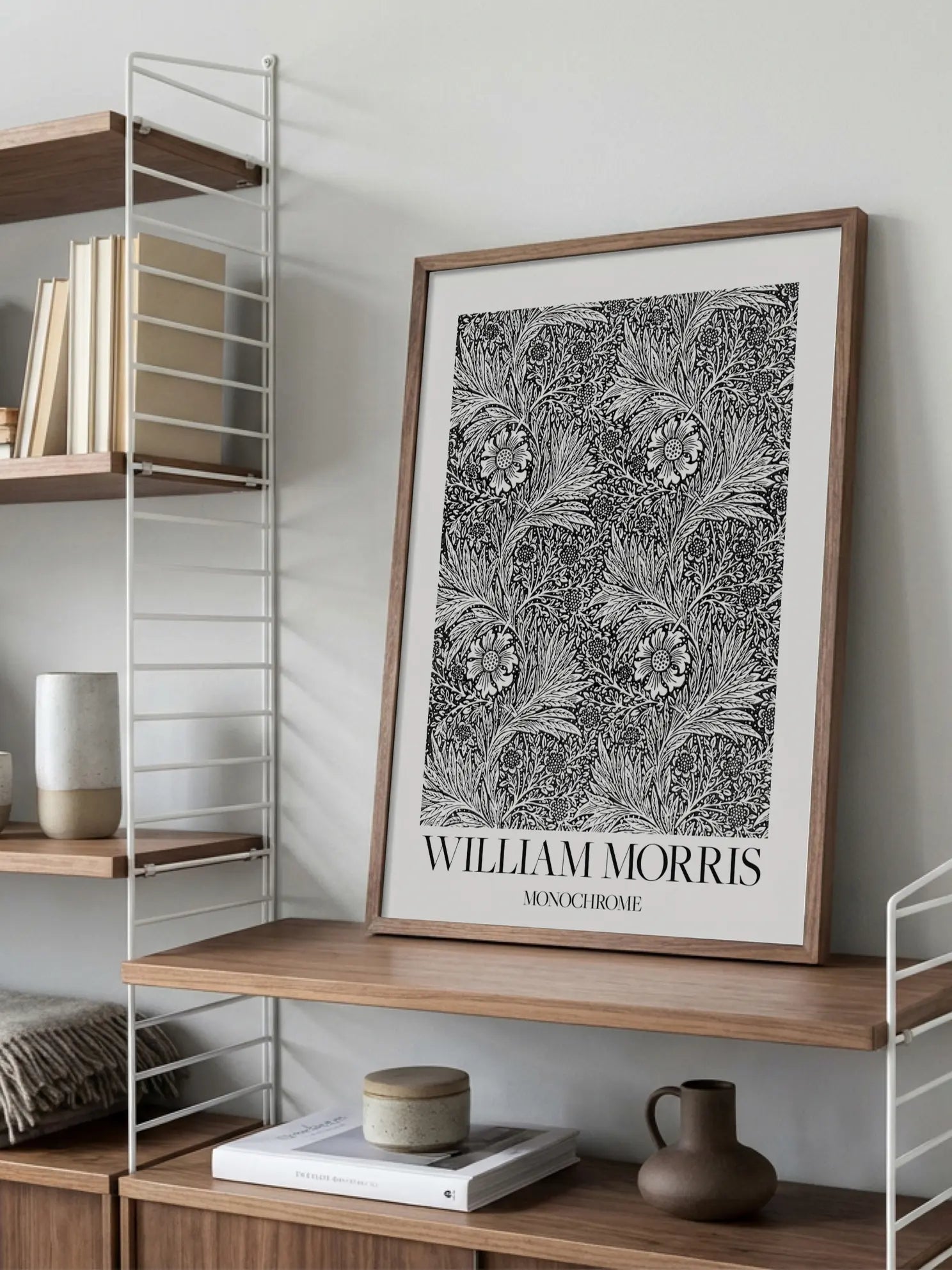 William Morris Monochrome Poster