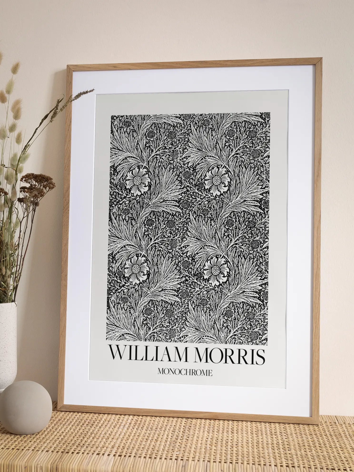 William Morris Monochrome Poster