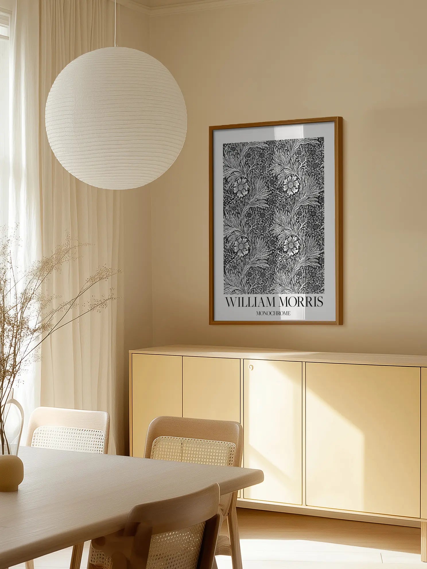 William Morris Monochrome Poster