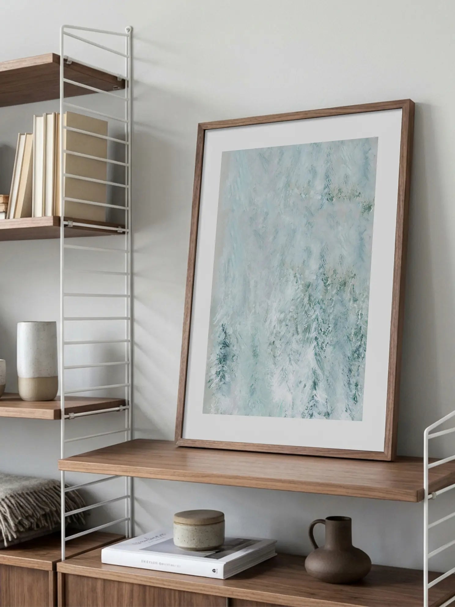 Winter Forest Painting Poster