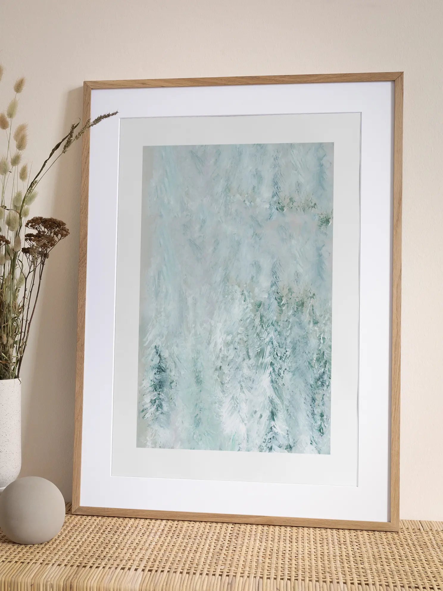 Winter Forest Painting Poster